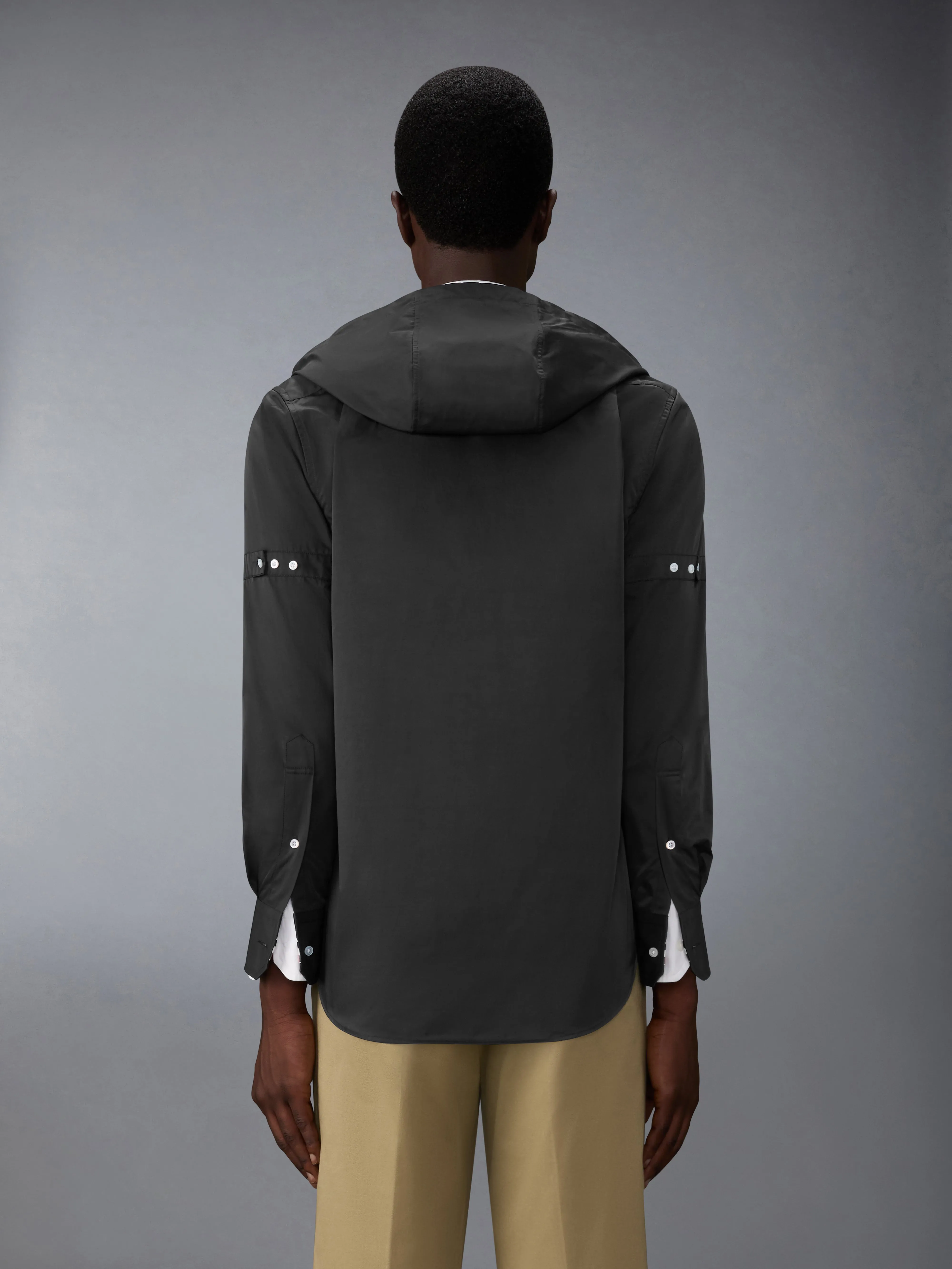 HOODED NYLON ARMBAND SHIRT sold by Thom Browne product image thumbnail 2