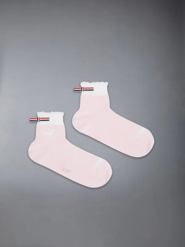 POINTELLE STITCH HECTOR CREW SOCKS sold by Thom Browne