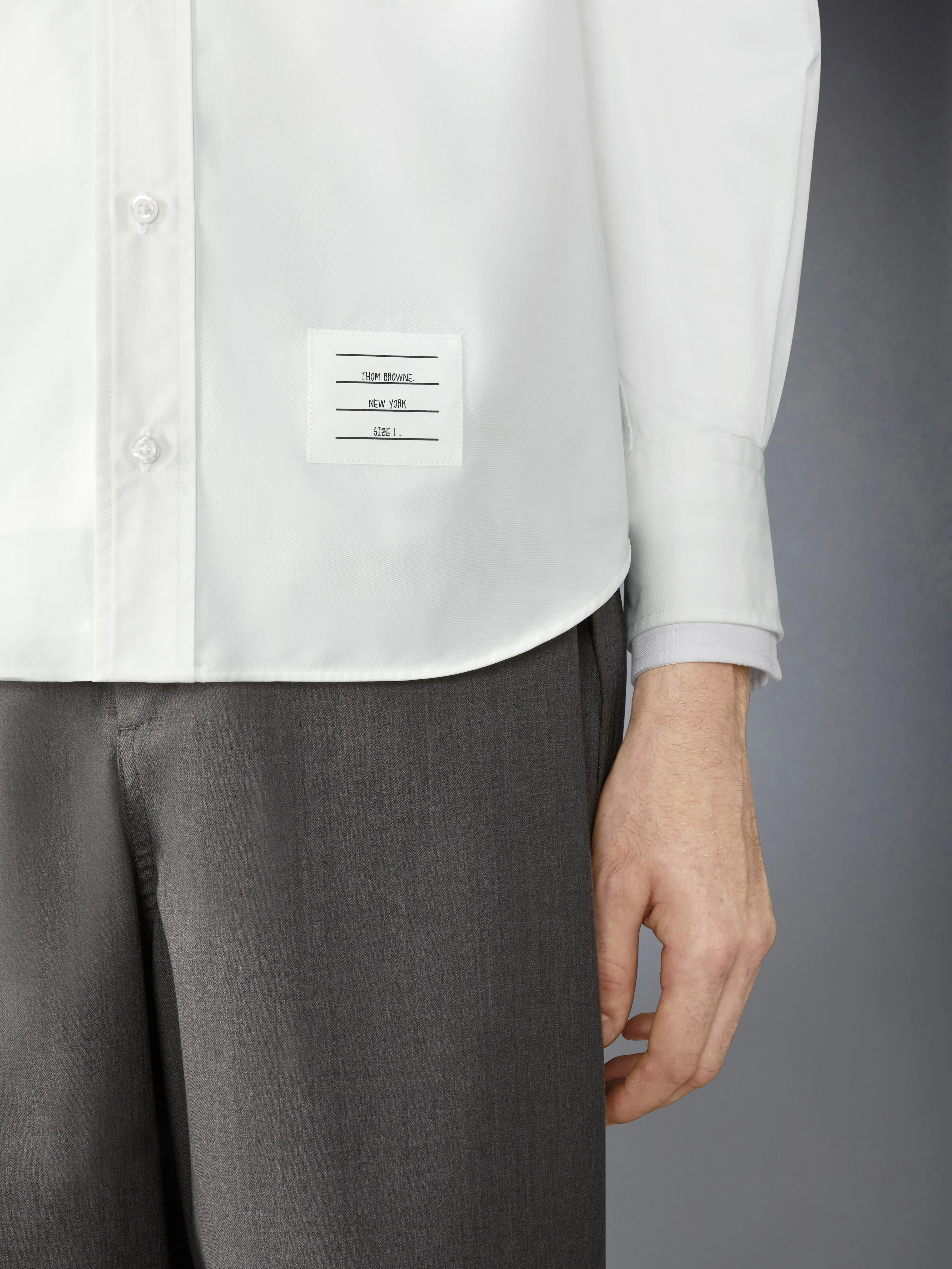 HOODED NYLON ARMBAND SHIRT sold by Thom Browne product image thumbnail 4