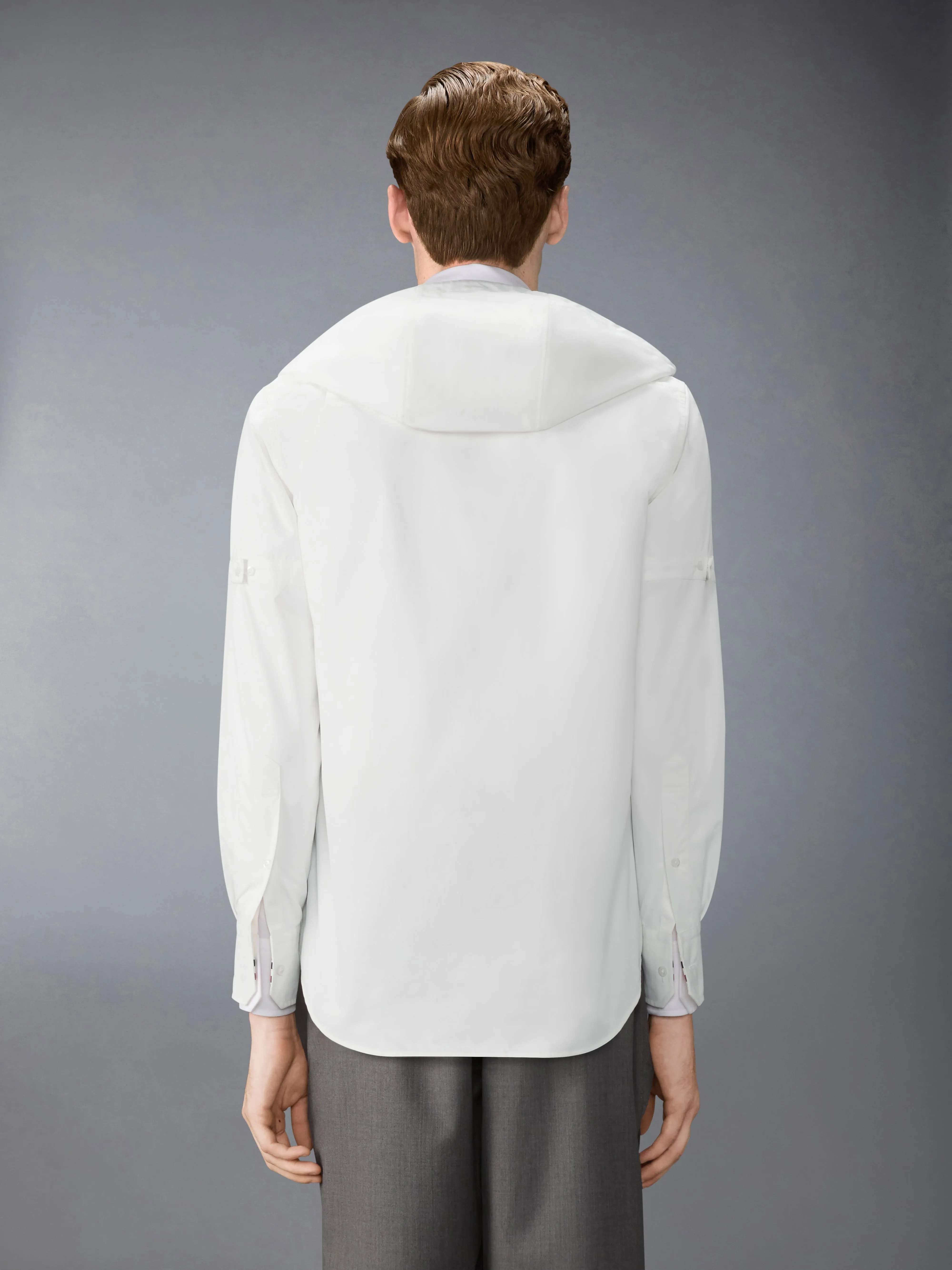 HOODED NYLON ARMBAND SHIRT sold by Thom Browne product image thumbnail 5