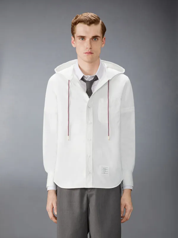 HOODED NYLON ARMBAND SHIRT sold by Thom Browne