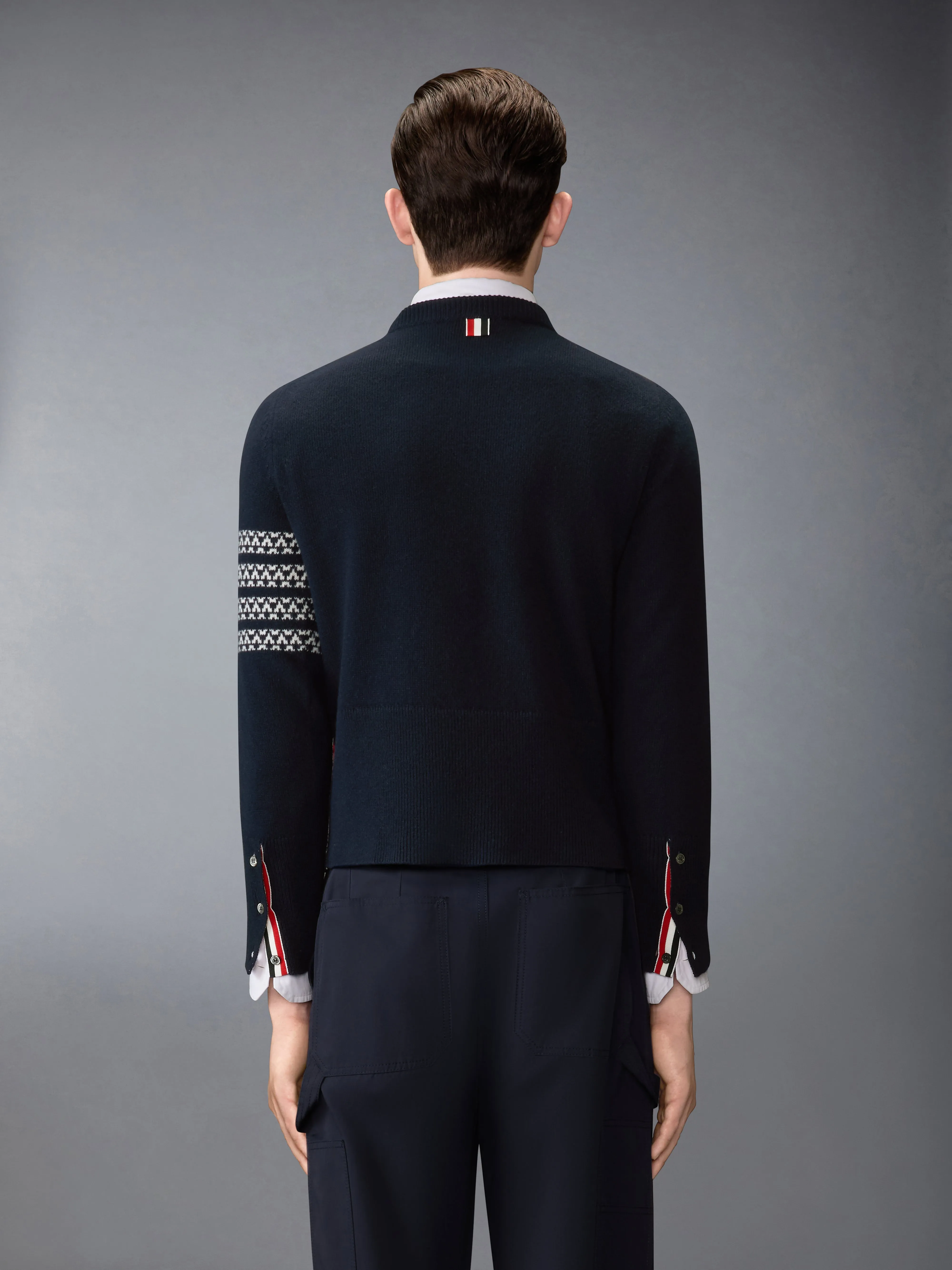 MERINO WOOL HOLIDAY HECTOR 4-BAR PULLOVER sold by Thom Browne product image thumbnail 2