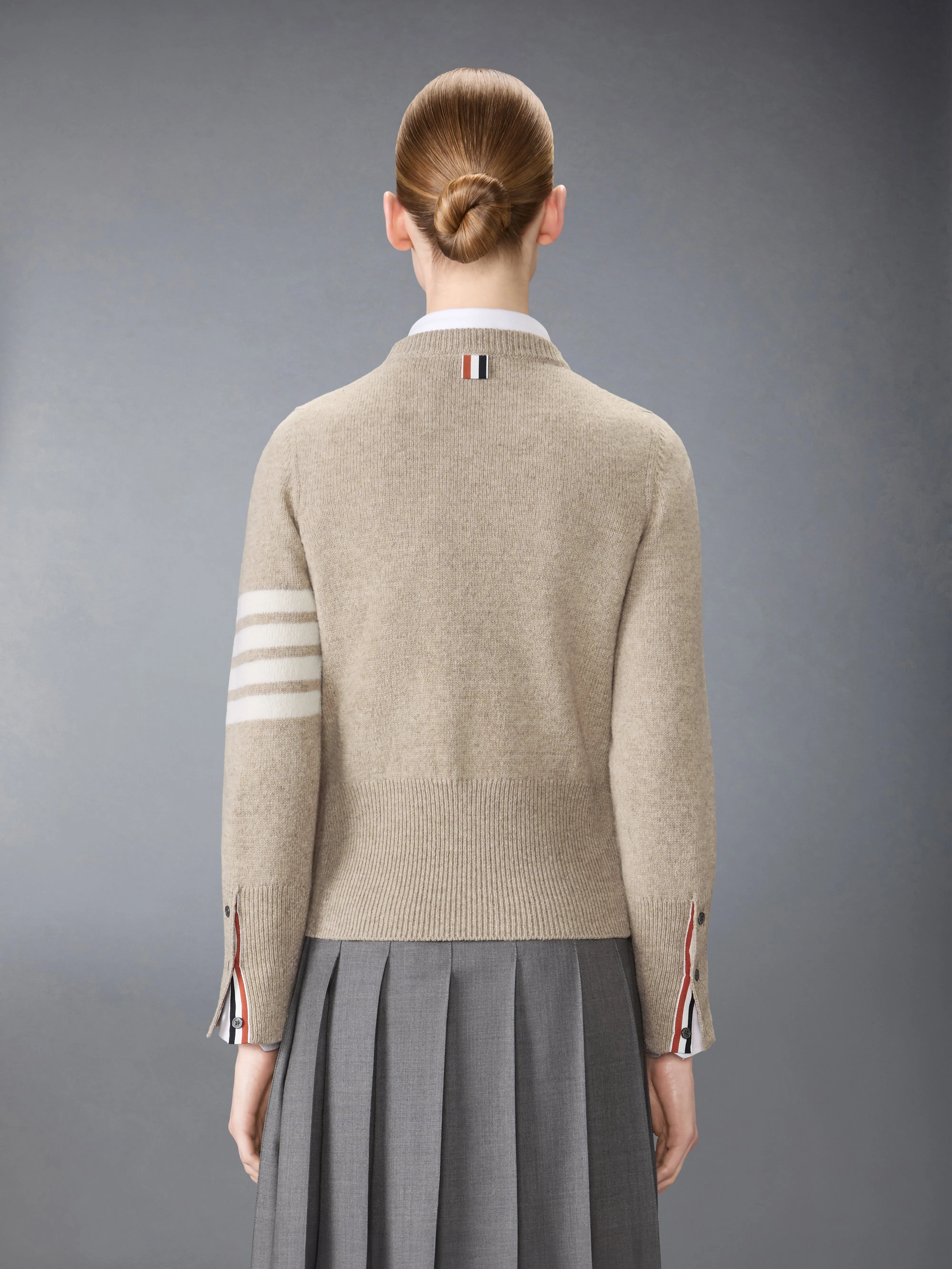 JERSEY STITCH SHETLAND WOOL 4-BAR PULLOVER sold by Thom Browne product image thumbnail 2