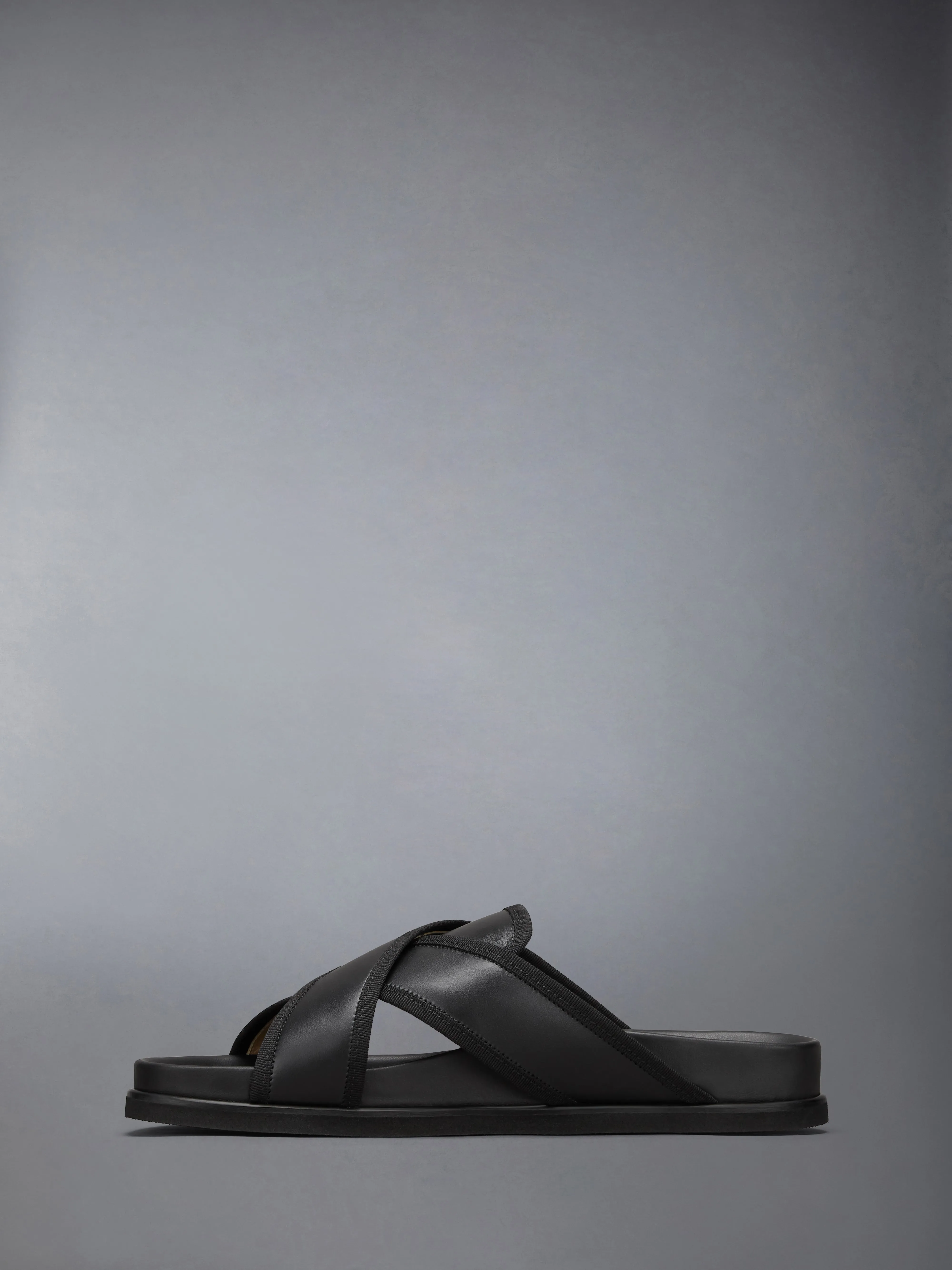 VITELLO CALF RWB PLAQUE CRISS CROSS LOAFER SANDAL sold by Thom Browne product image thumbnail 3