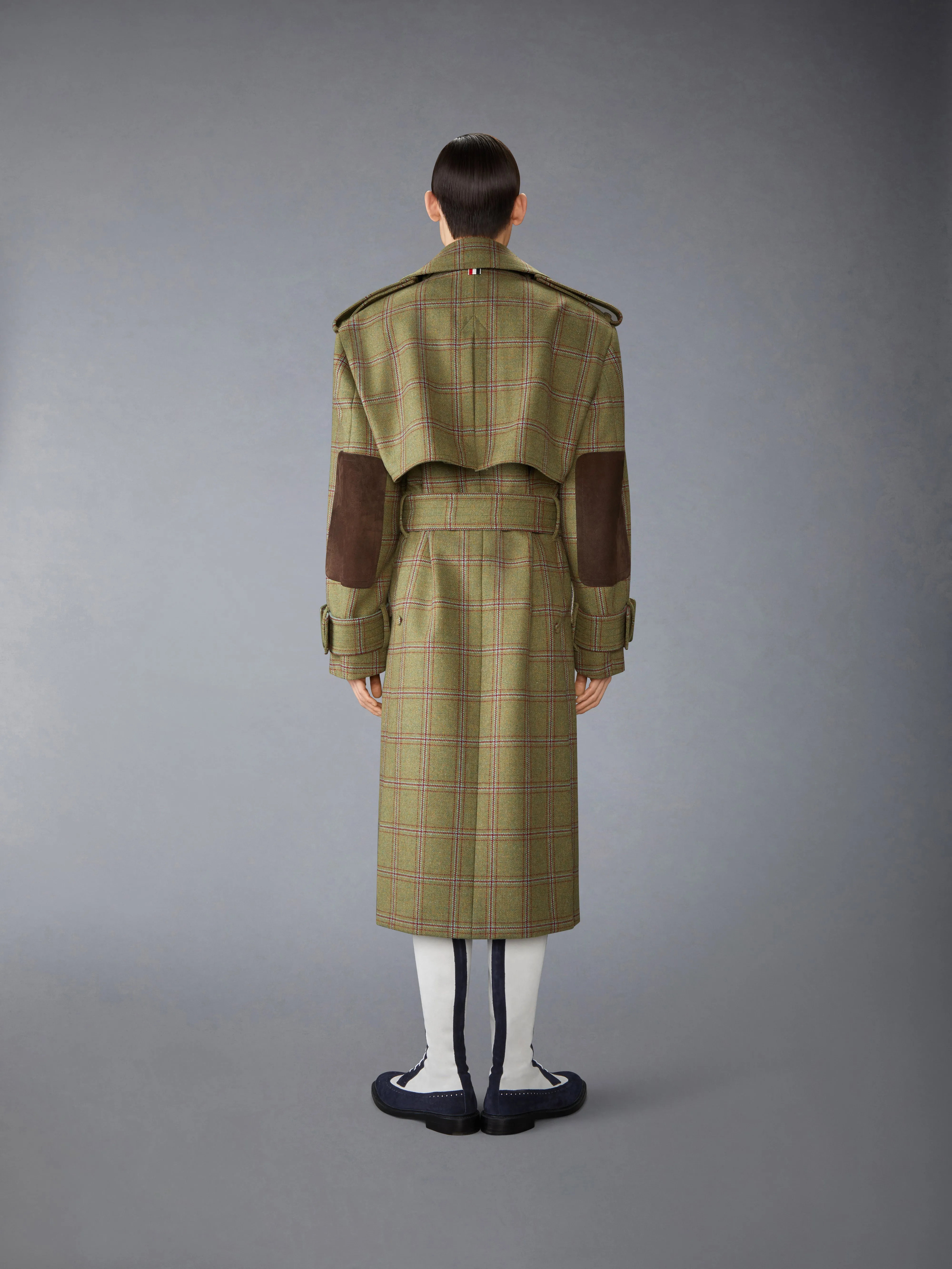 HUNTING TWEED OVERSIZED TRENCH sold by Thom Browne product image thumbnail 3