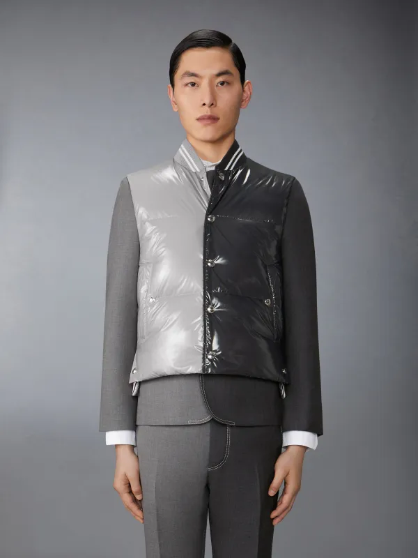 FUNMIX GLOSSY TECH DOWN FILL VEST made by Thom Browne
