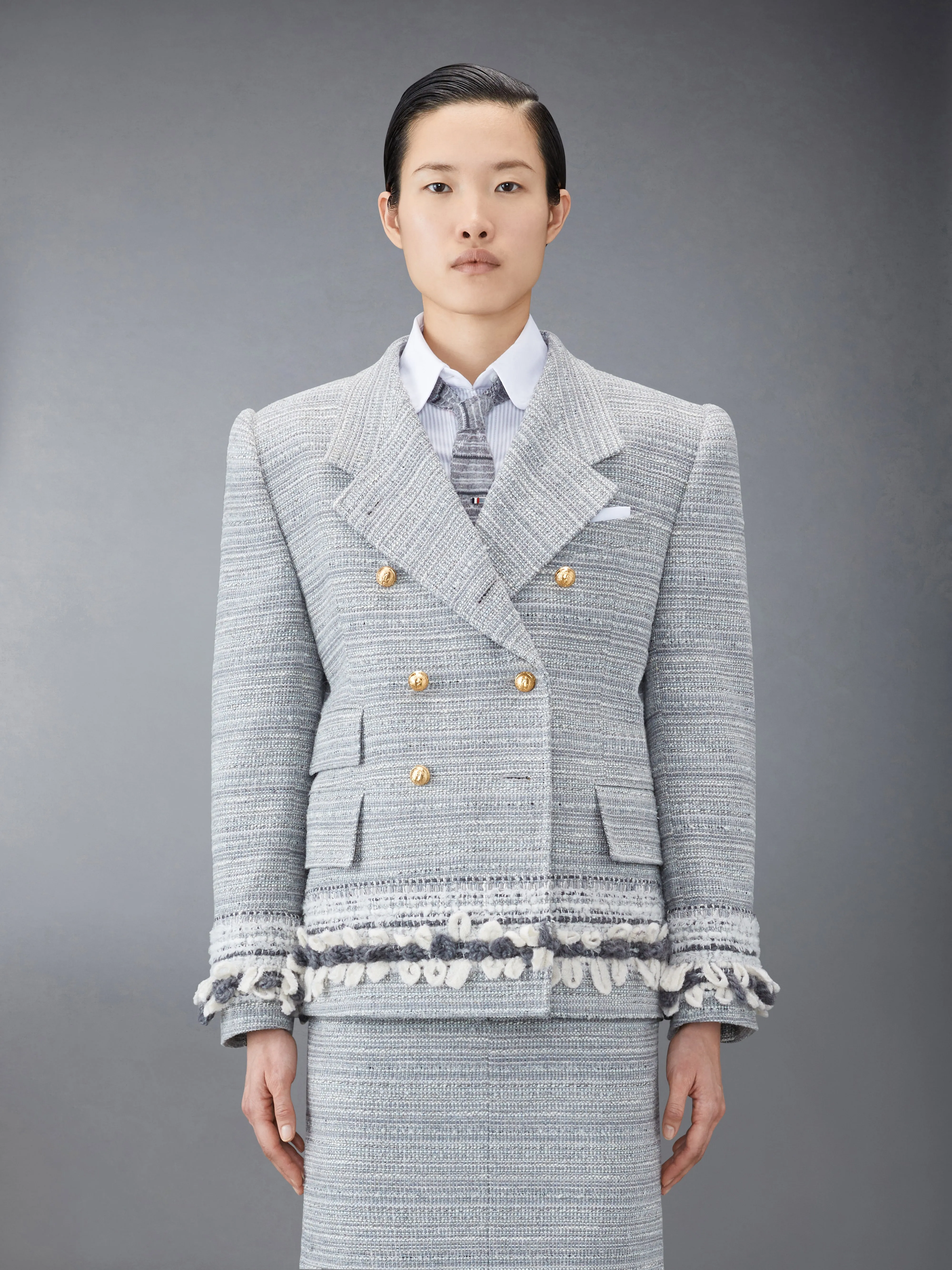 TWEED OVERSIZED DOUBLE BREASTED SPORT COAT sold by Thom Browne