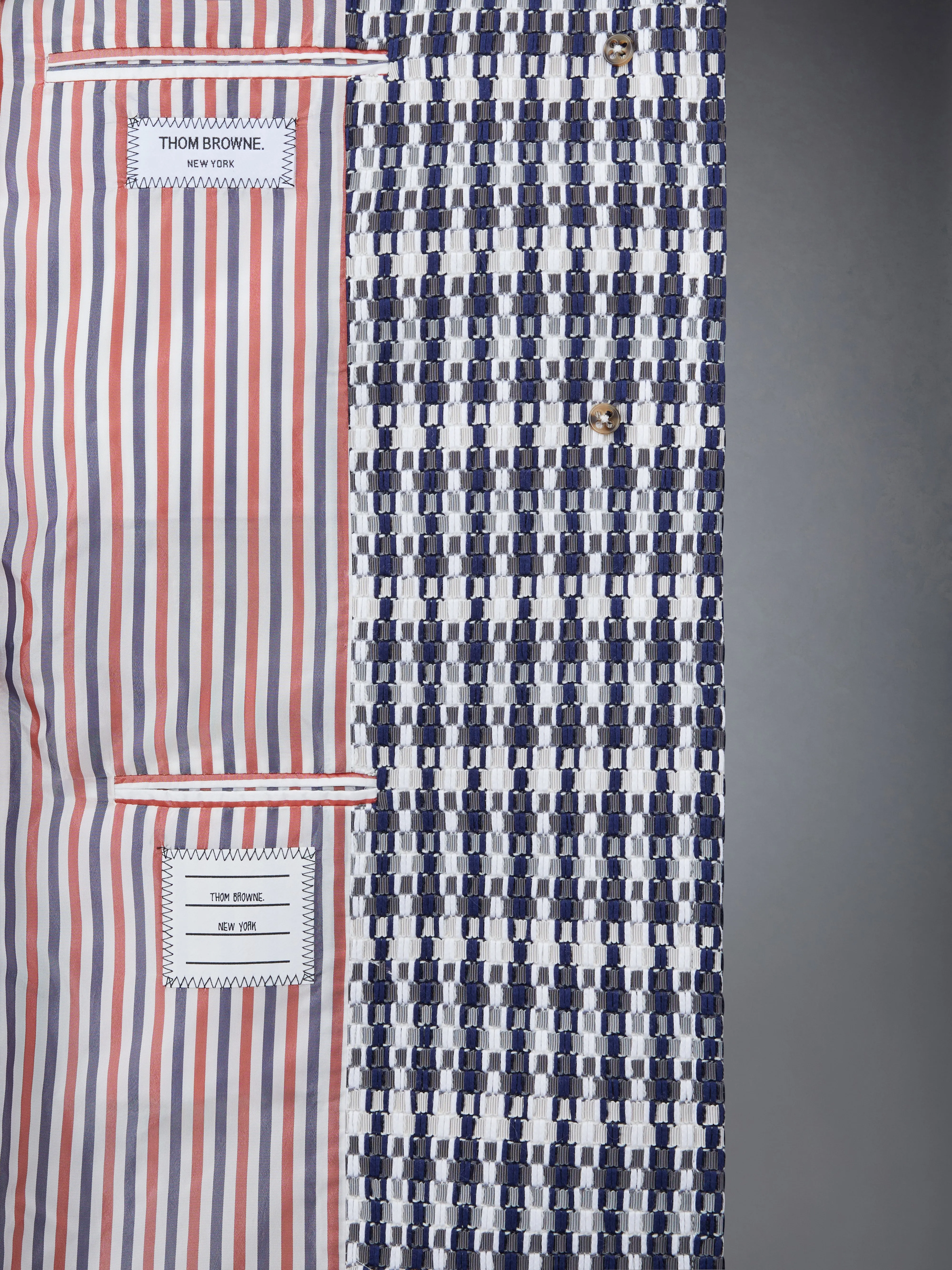 GROSGRAIN TWEED OVERSIZED BAL COLLAR OVERCOAT sold by Thom Browne product image thumbnail 5