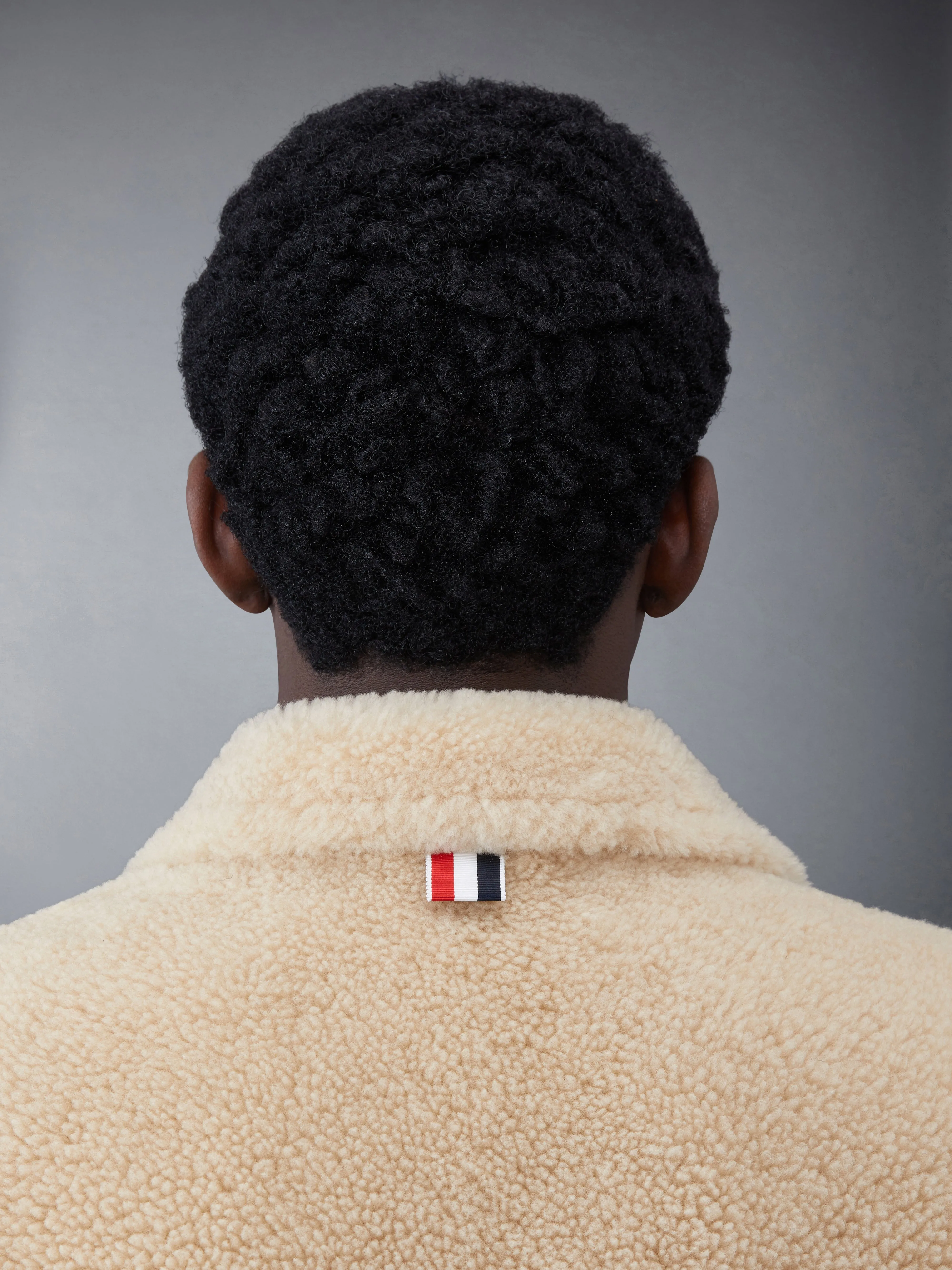 Dyed Shearling Double Breasted Sack Overcoat sold by Thom Browne product image thumbnail 4