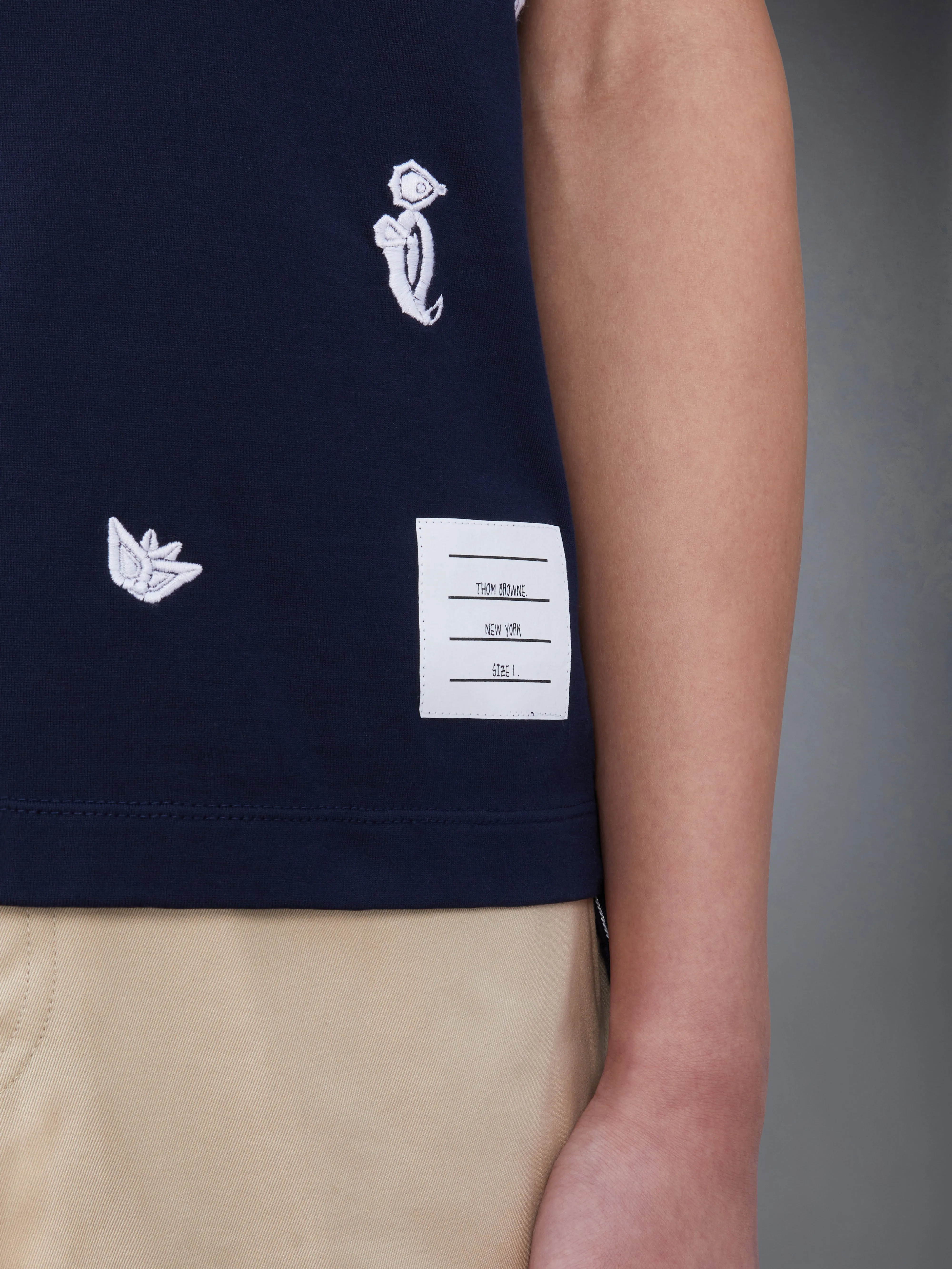 JERSEY NAUTICAL SHORT SLEEVE TEE sold by Thom Browne product image thumbnail 5