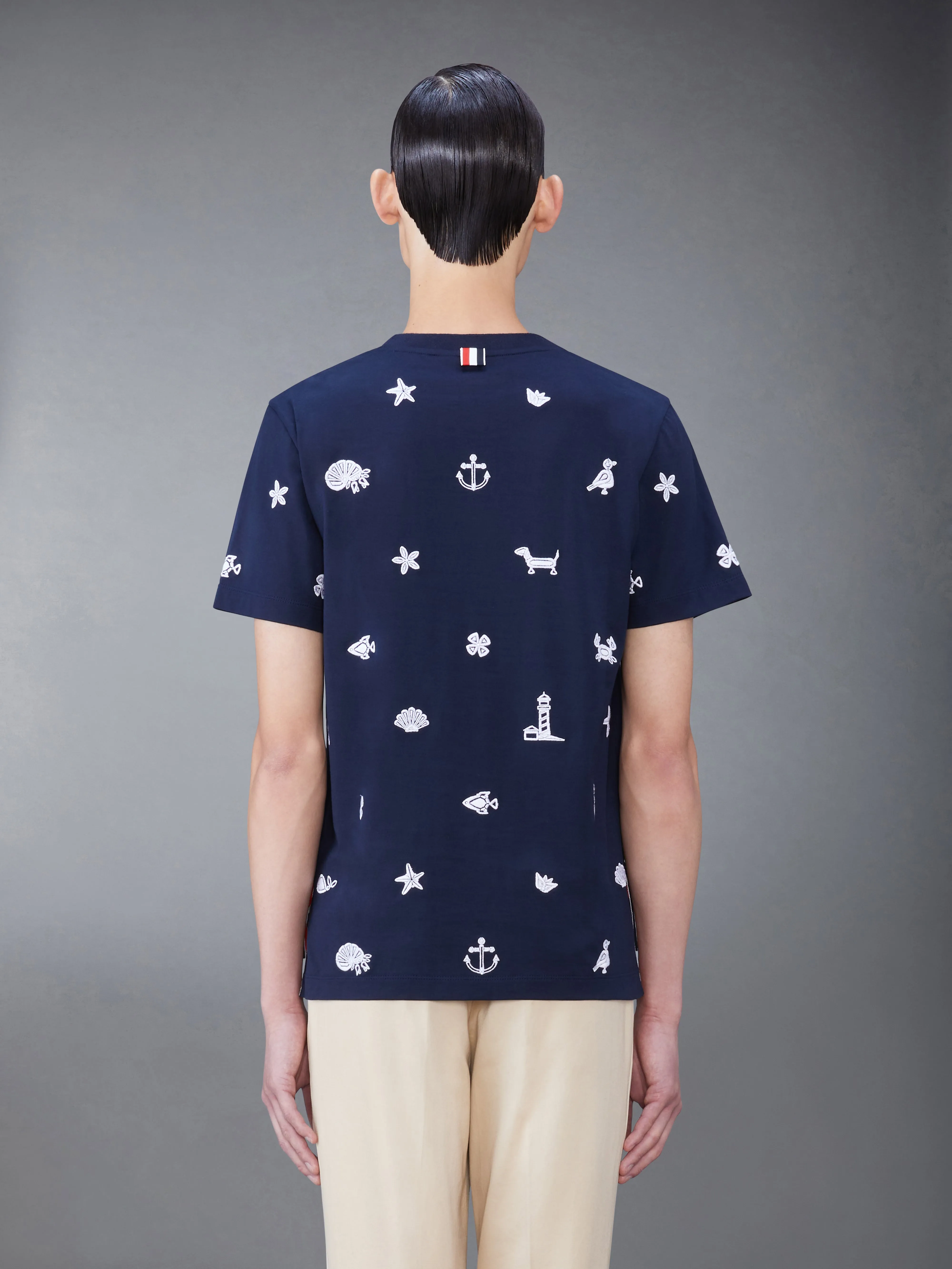 JERSEY NAUTICAL SHORT SLEEVE TEE sold by Thom Browne product image thumbnail 2