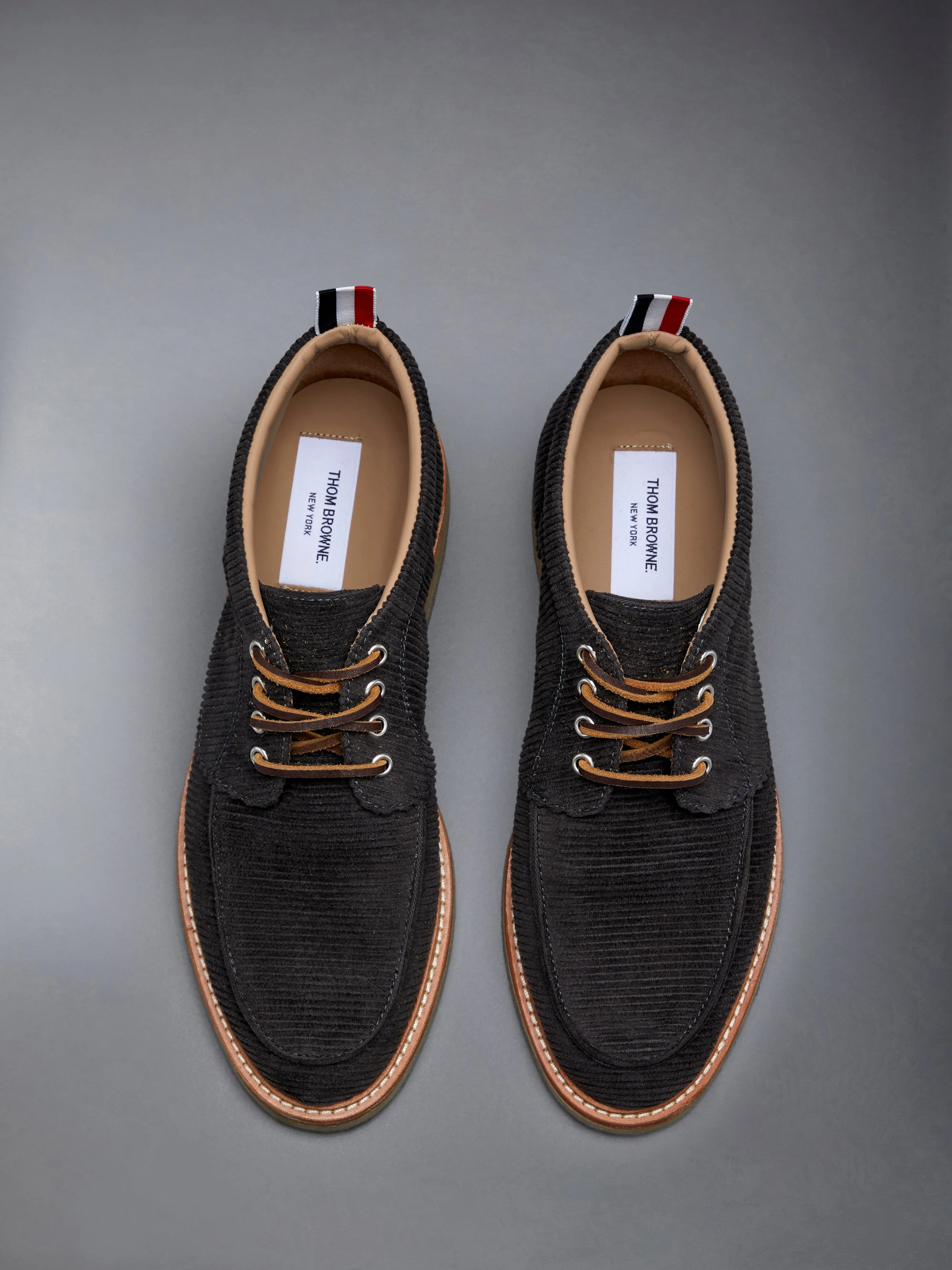 Corduroy Crepe Sole Mid Top Deck Shoe sold by Thom Browne product image thumbnail 5