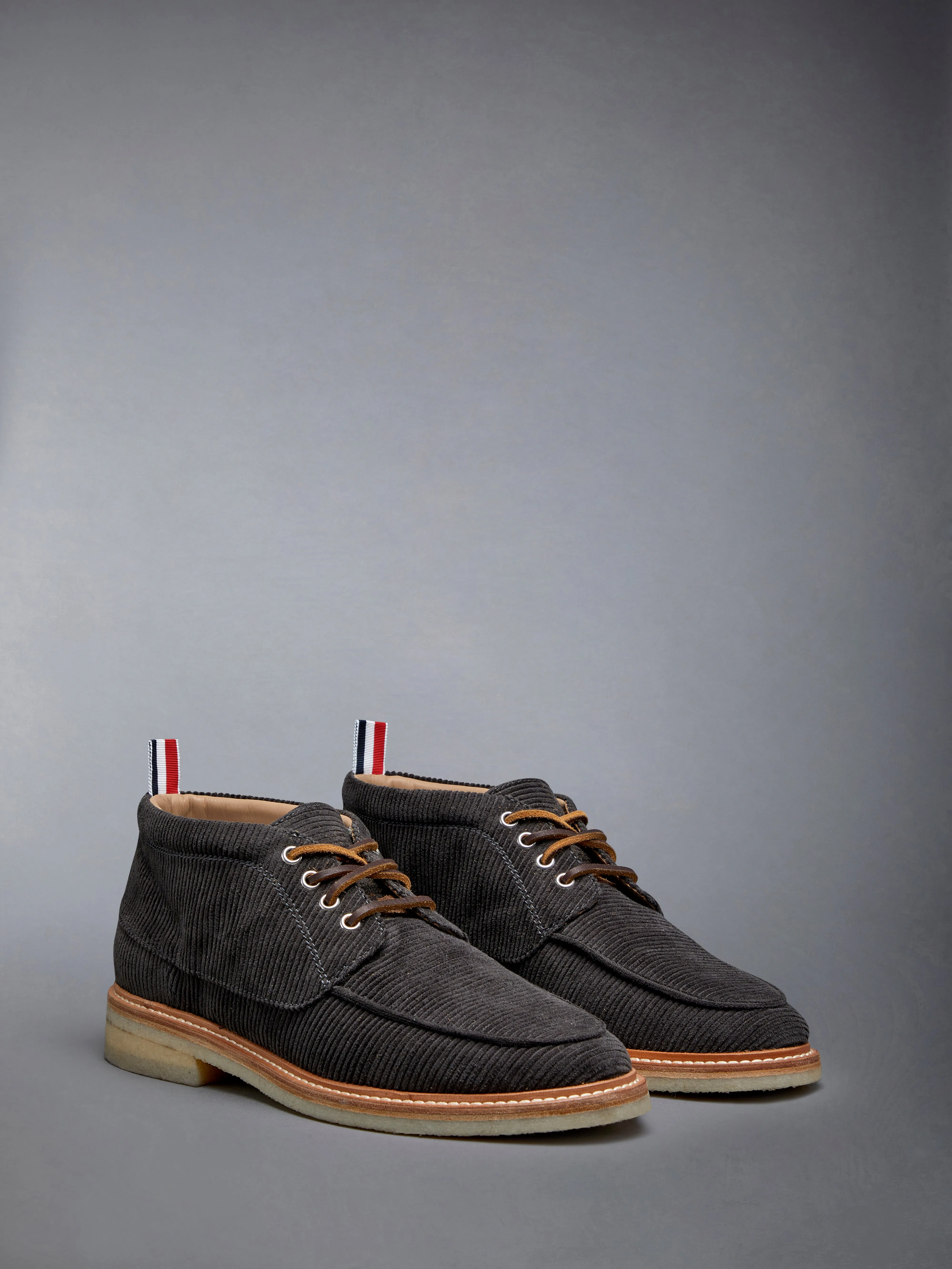 Corduroy Crepe Sole Mid Top Deck Shoe sold by Thom Browne product image thumbnail 2