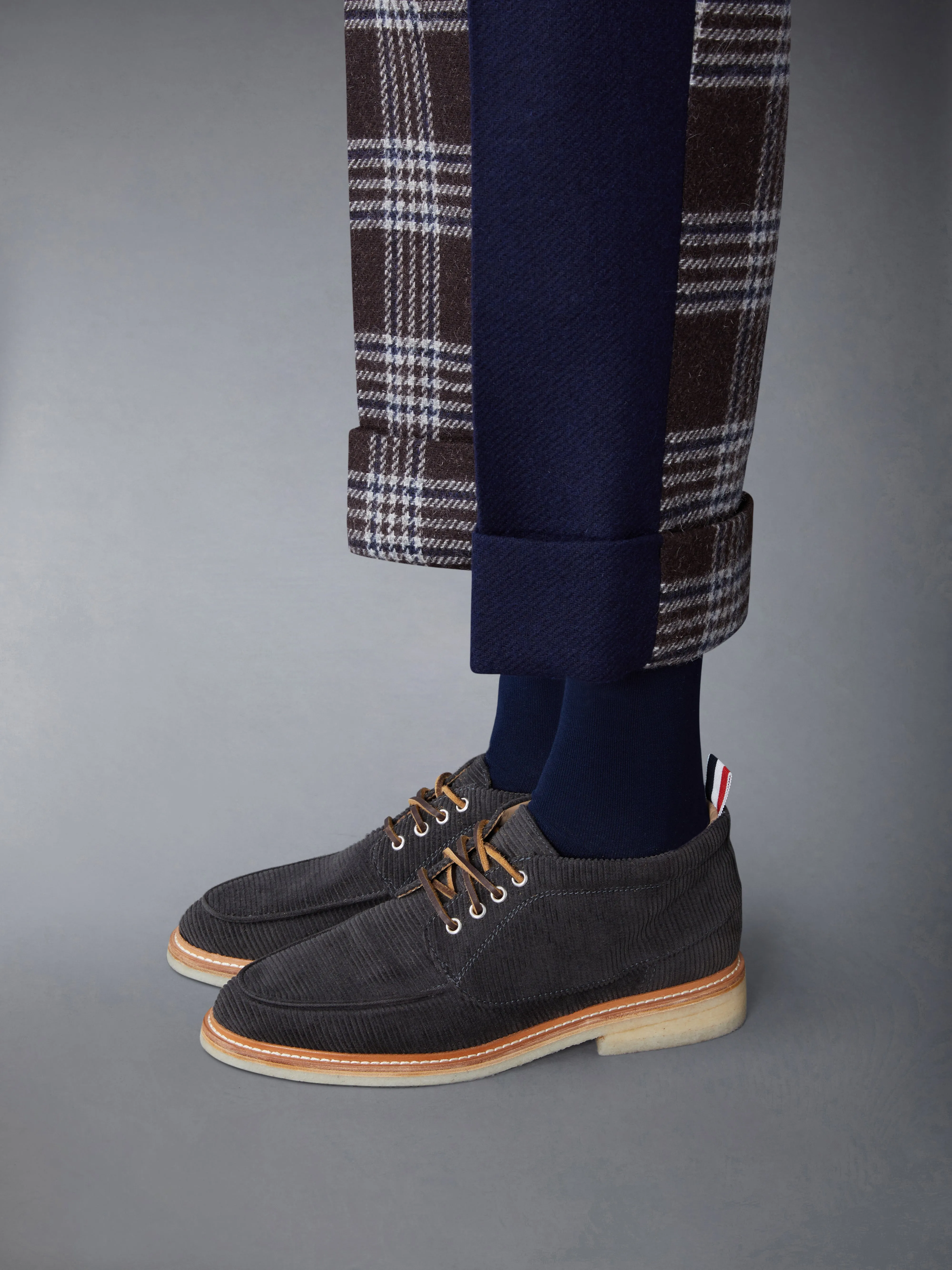 Corduroy Crepe Sole Mid Top Deck Shoe sold by Thom Browne product image thumbnail 4