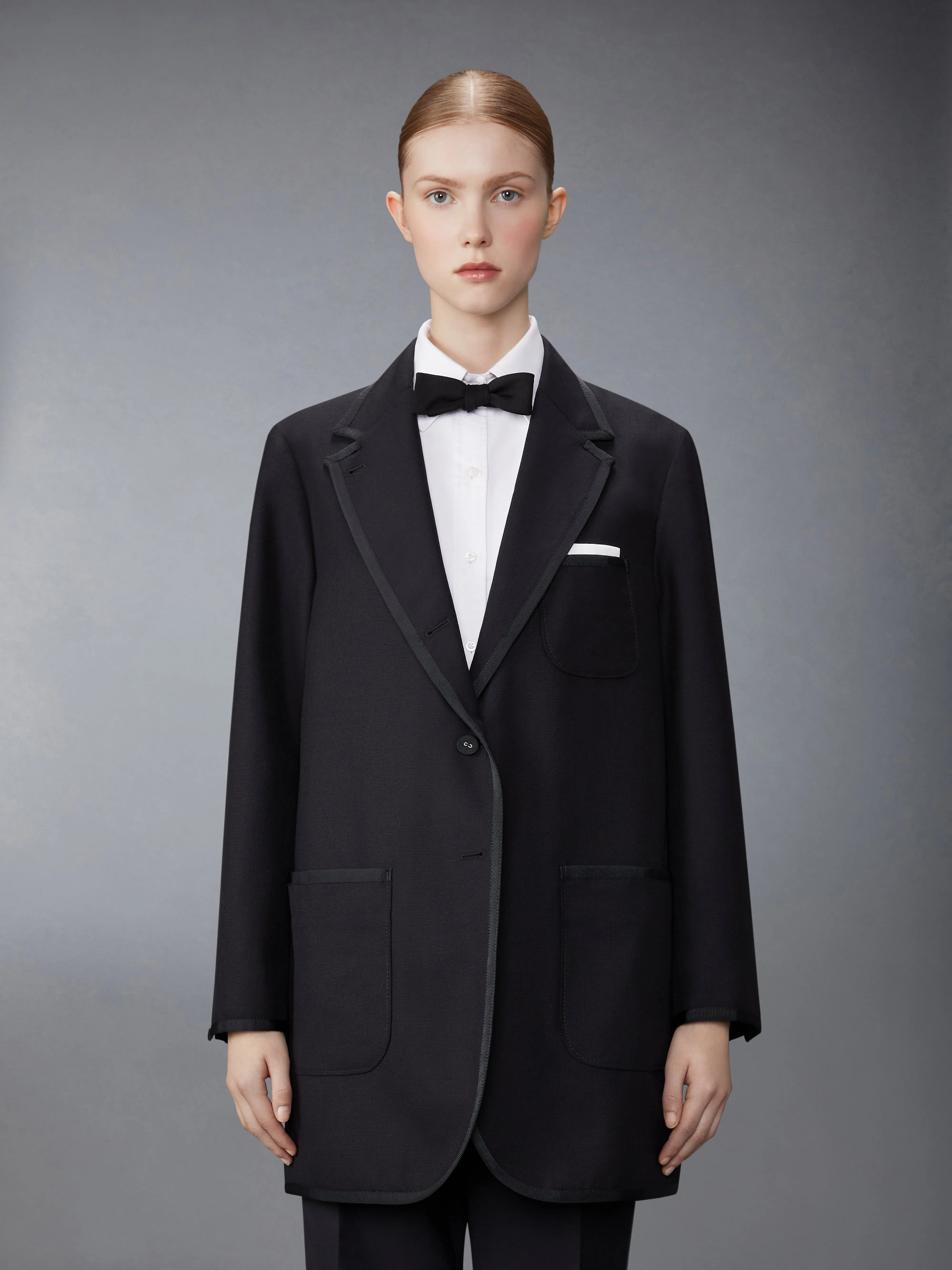 3-Ply Mohair Oversized Sack Sport Coat sold by Thom Browne