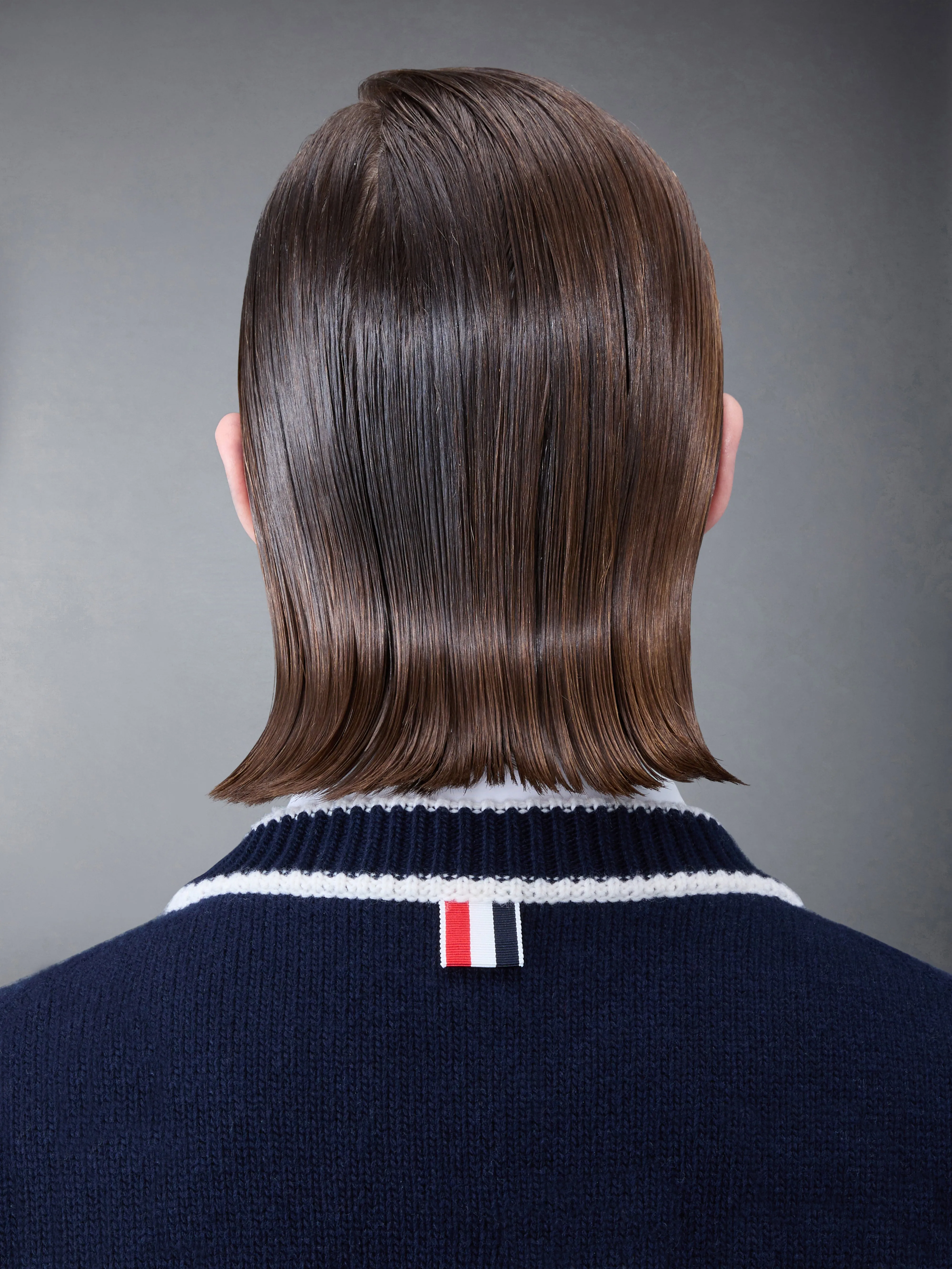 Merino 4-Bar Boxy Crew Neck Pullover sold by Thom Browne product image thumbnail 5