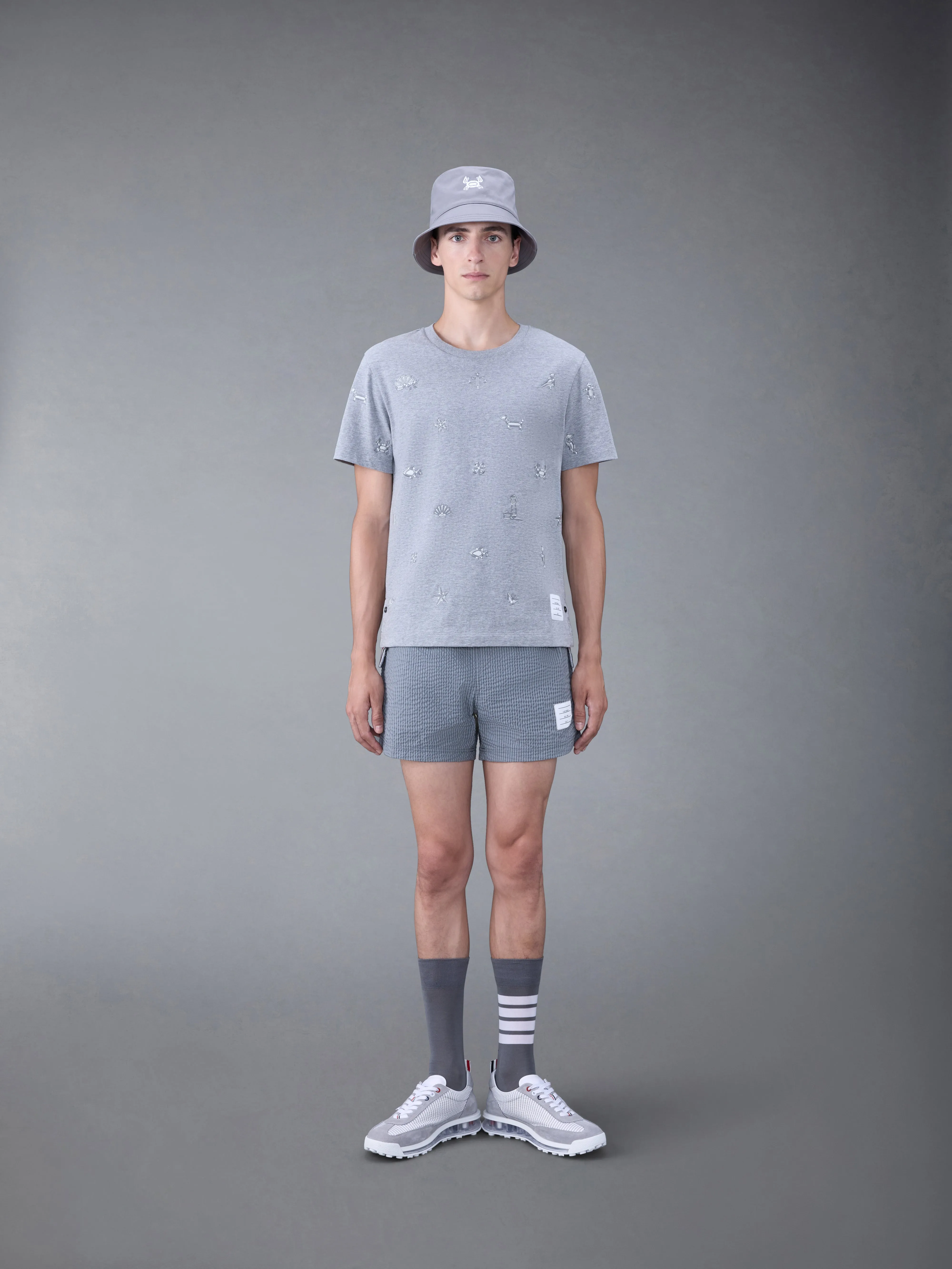 JERSEY NAUTICAL SHORT SLEEVE TEE sold by Thom Browne product image thumbnail 3