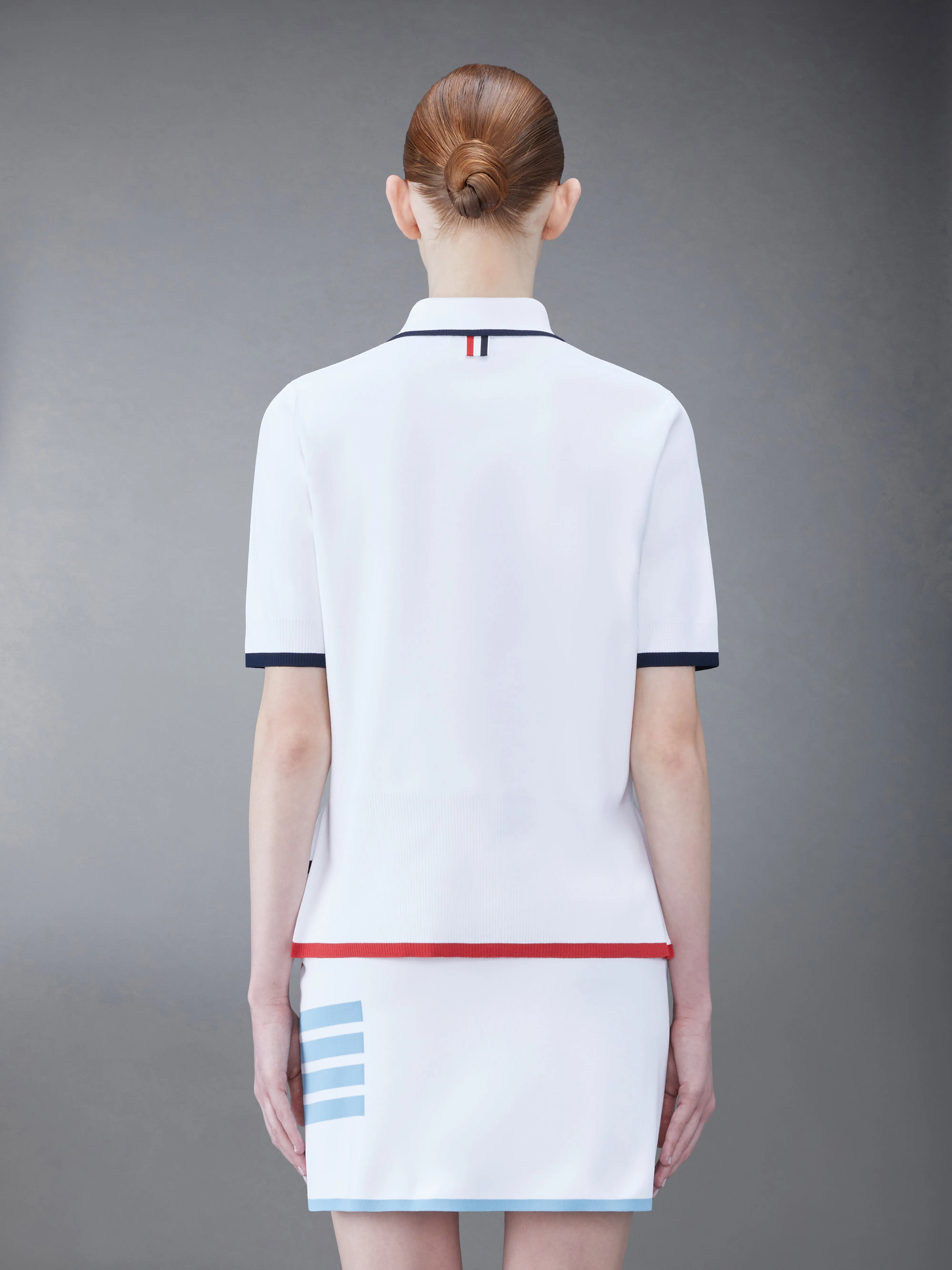 VISCOSE TIPPING POLO sold by Thom Browne product image thumbnail 2