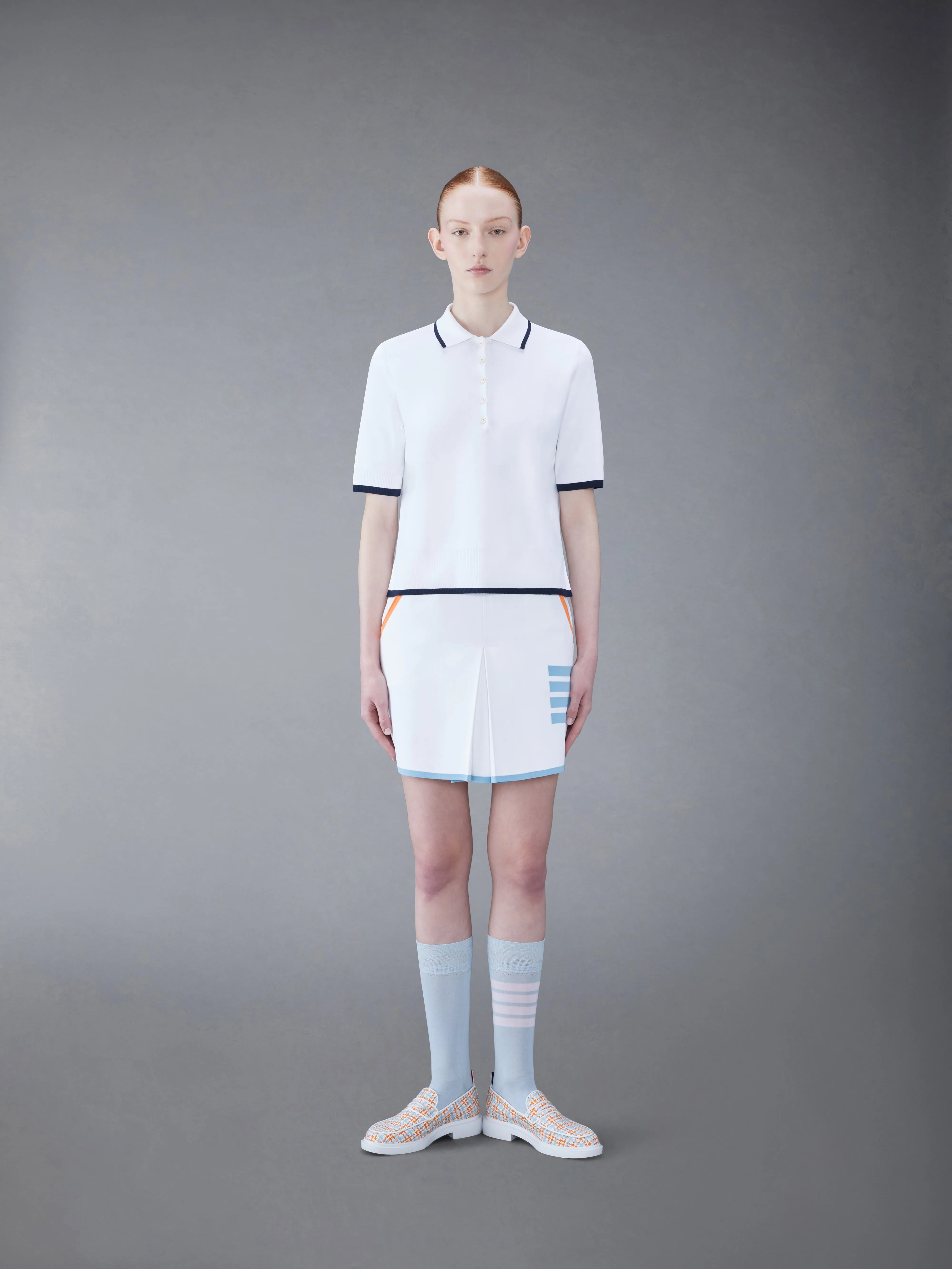 VISCOSE TIPPING POLO sold by Thom Browne product image thumbnail 3