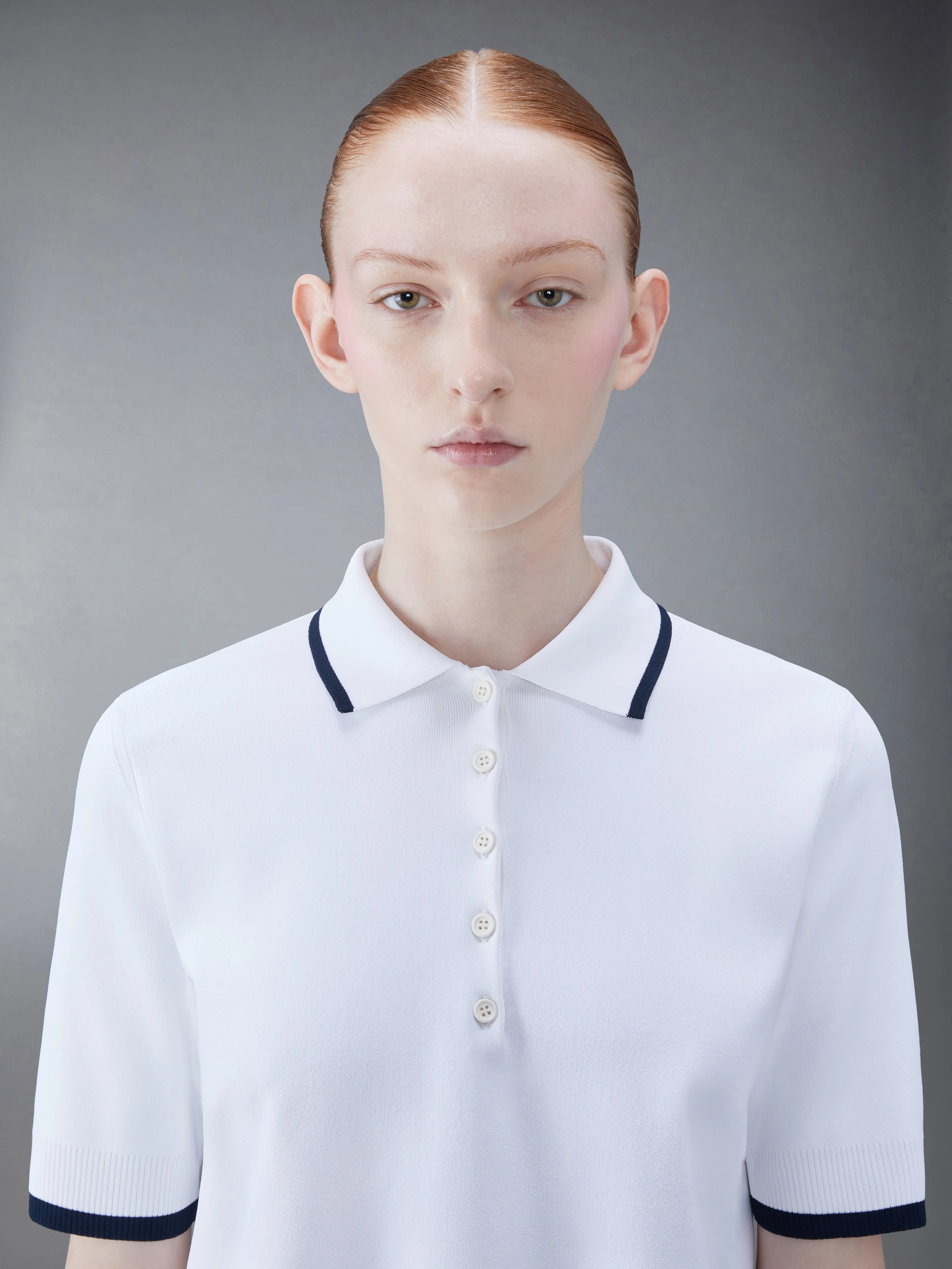 VISCOSE TIPPING POLO sold by Thom Browne product image thumbnail 5