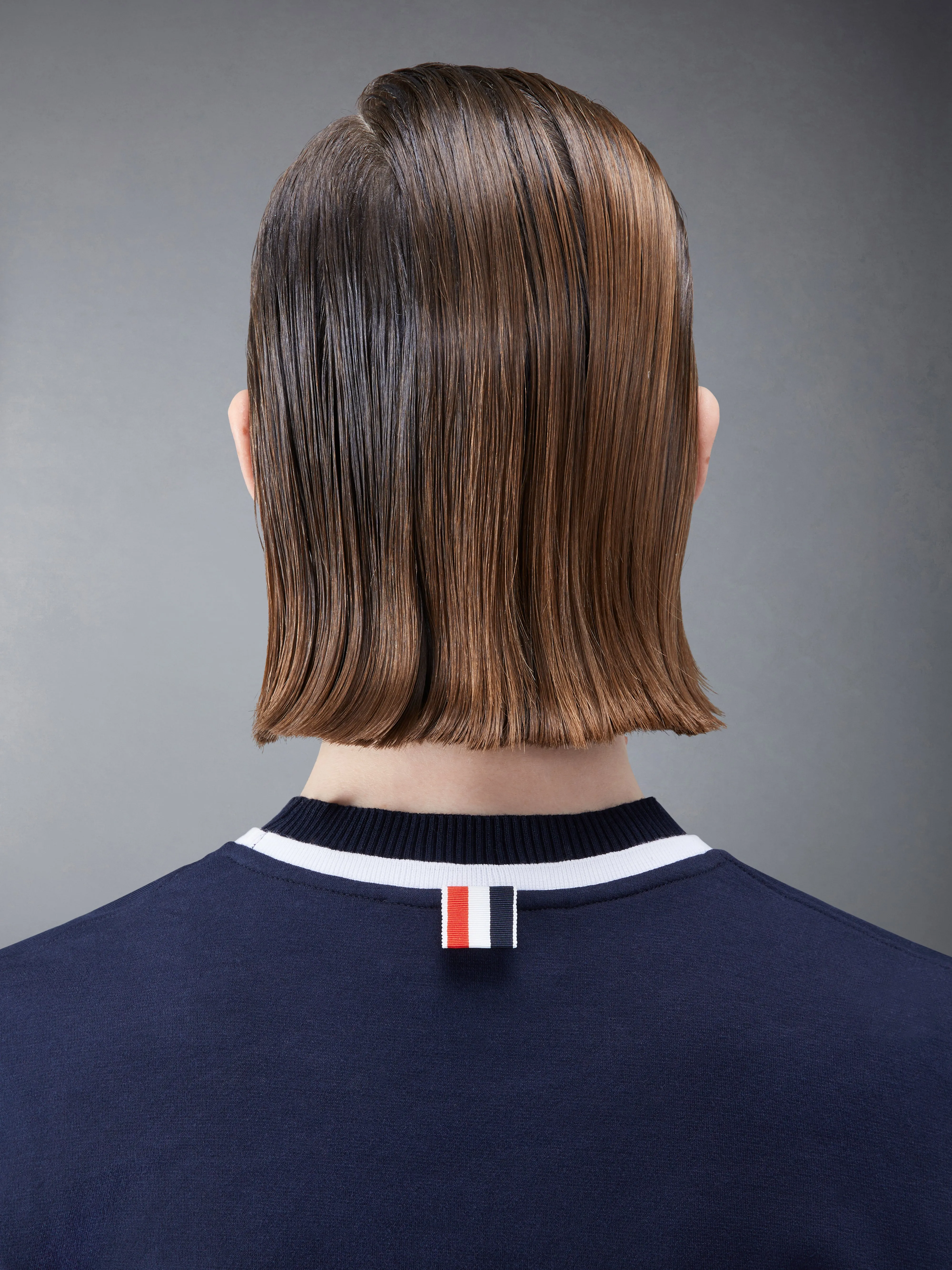 Milano Chenille Sailboat Patch Mock Neck Tee sold by Thom Browne product image thumbnail 4