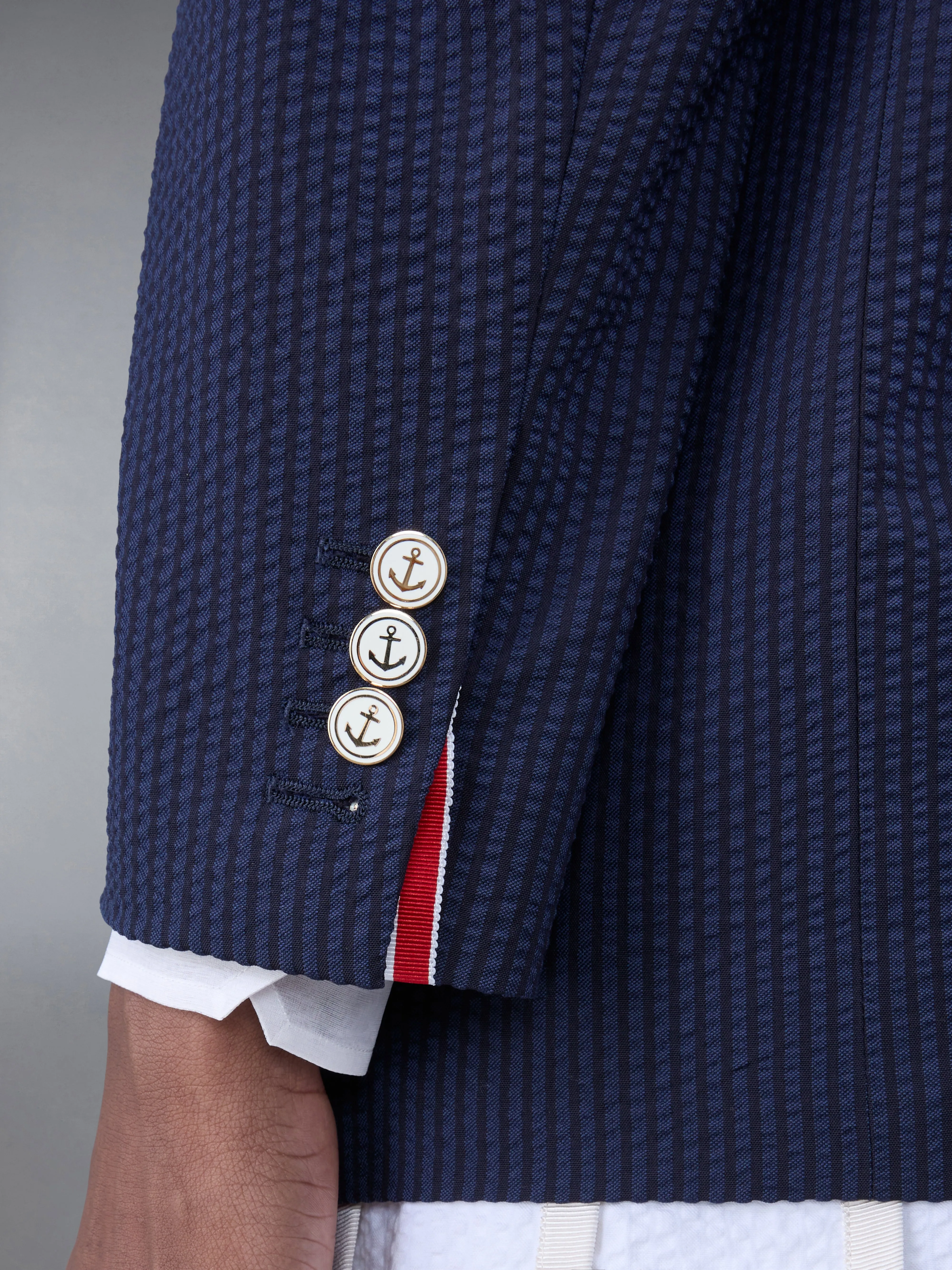WOOL SEERSUCKER PATCH POCKET SPORT COAT sold by Thom Browne product image thumbnail 4
