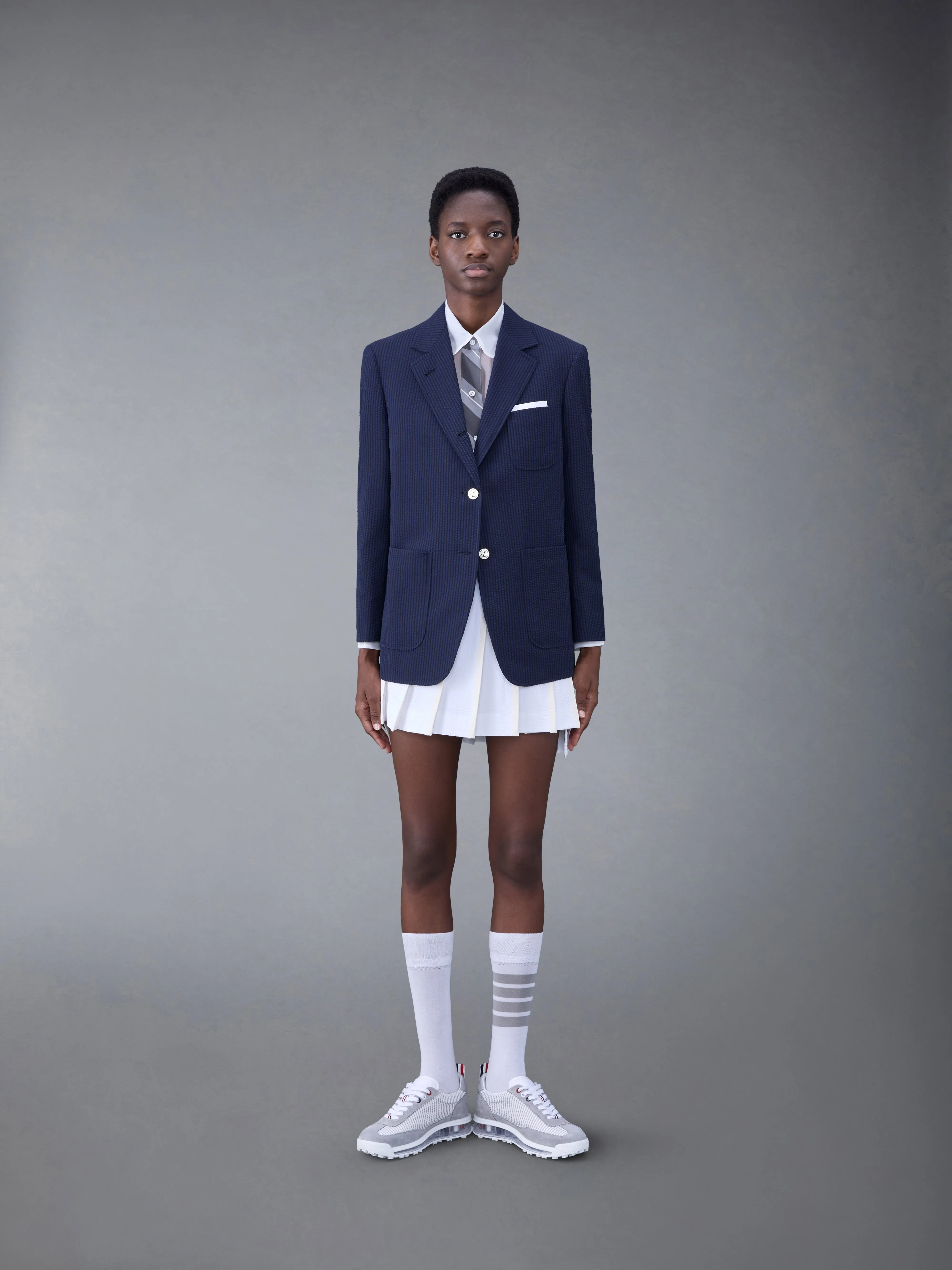 WOOL SEERSUCKER PATCH POCKET SPORT COAT sold by Thom Browne product image thumbnail 3