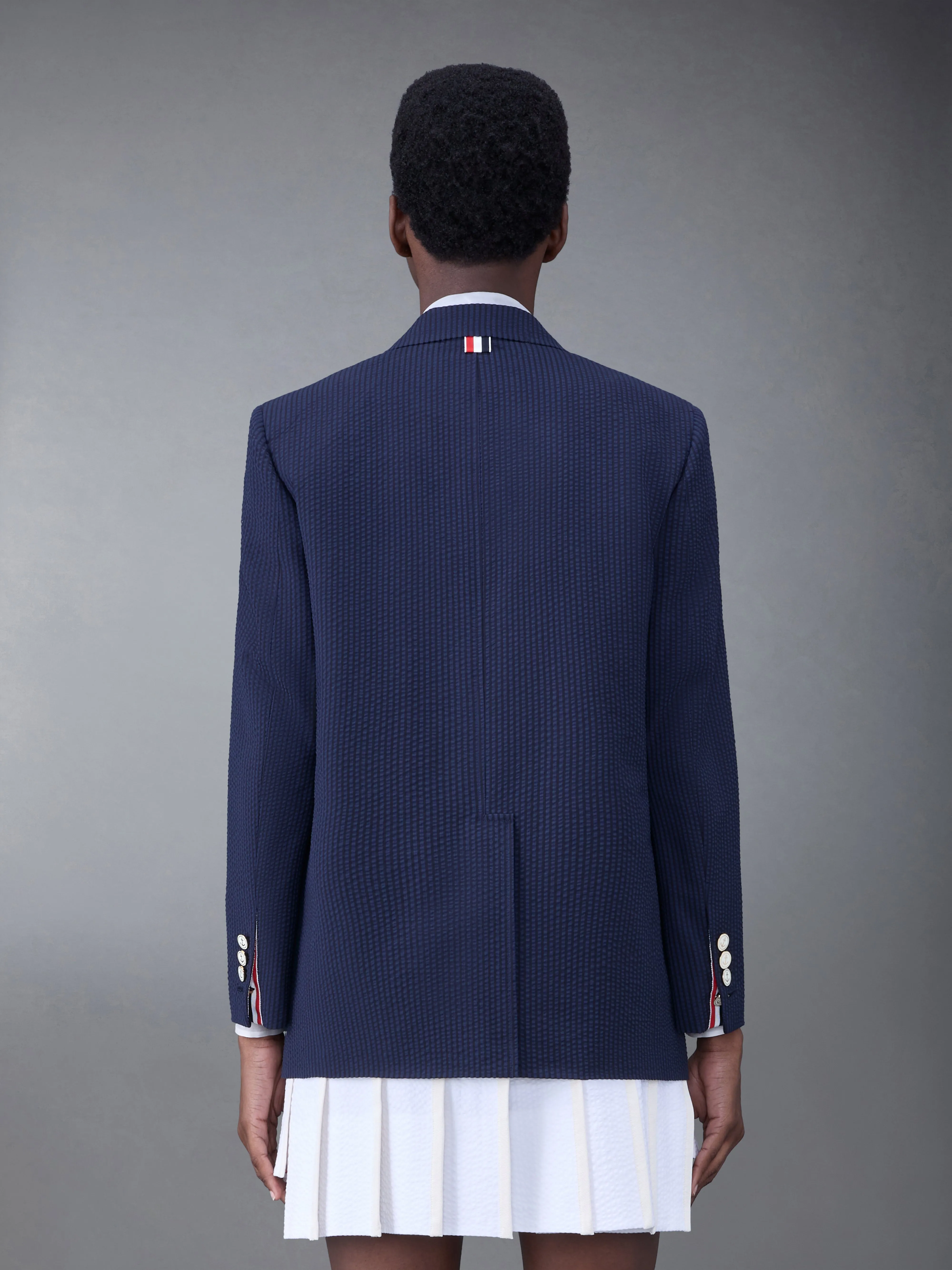 WOOL SEERSUCKER PATCH POCKET SPORT COAT sold by Thom Browne product image thumbnail 2