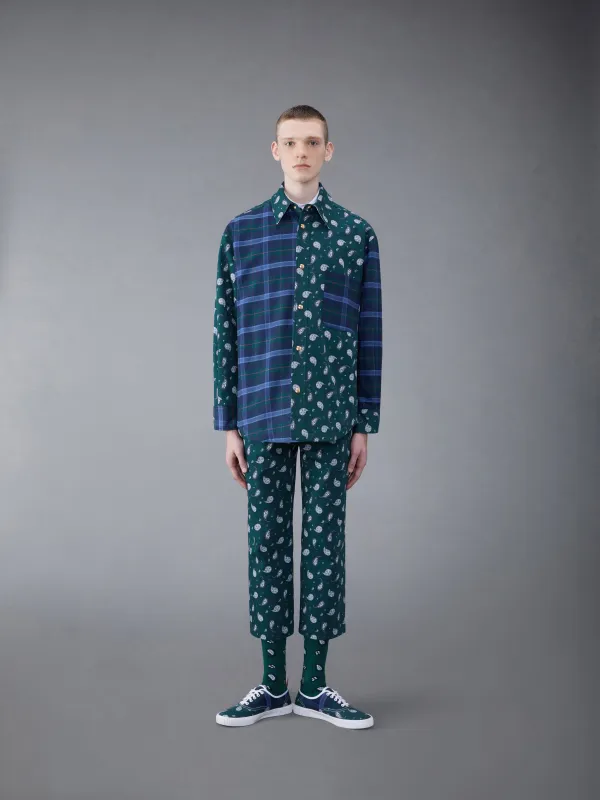 Fun-Mix Paisley Tartan Oversized Shirt Jacket made by Thom Browne