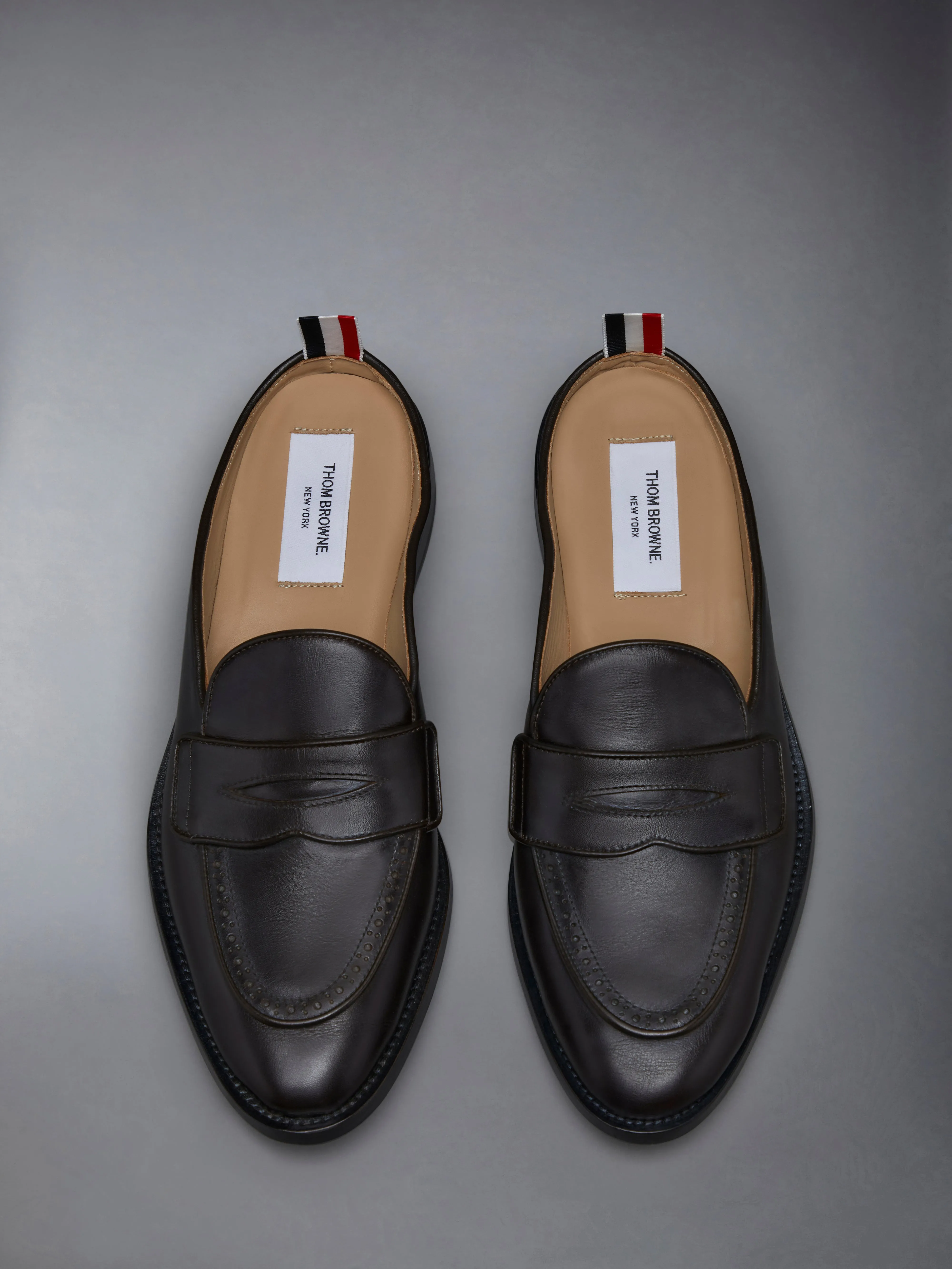 Box Calf Flexible Leather Sole Varsity Penny Loafer Mule sold by Thom Browne product image thumbnail 5