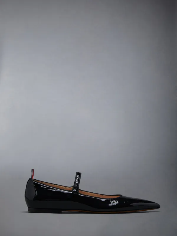 Soft Patent Leather Pointed Thom John Flat made by Thom Browne