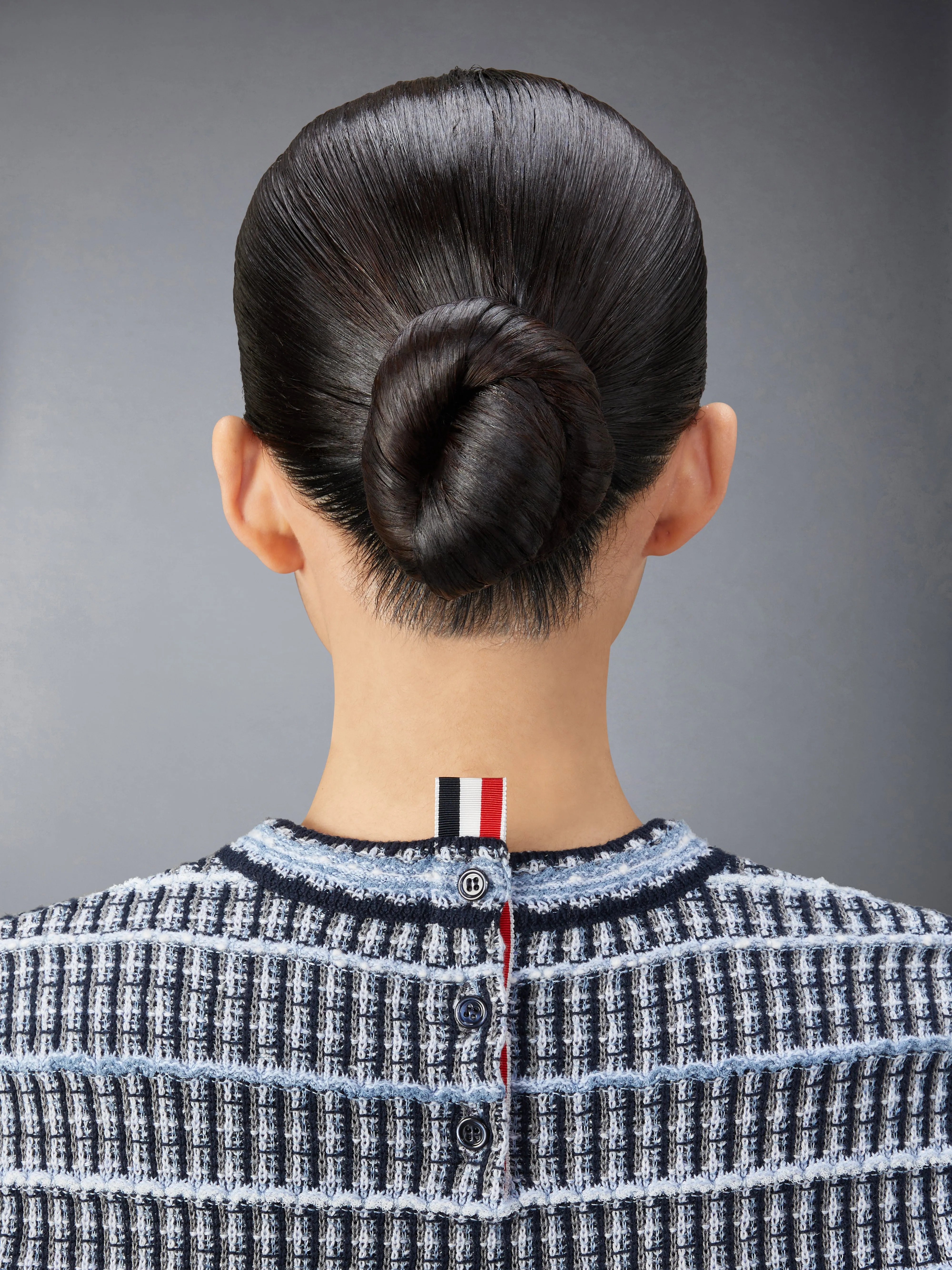 COTTON LINEN TWEED JACQUARD TEE sold by Thom Browne product image thumbnail 5