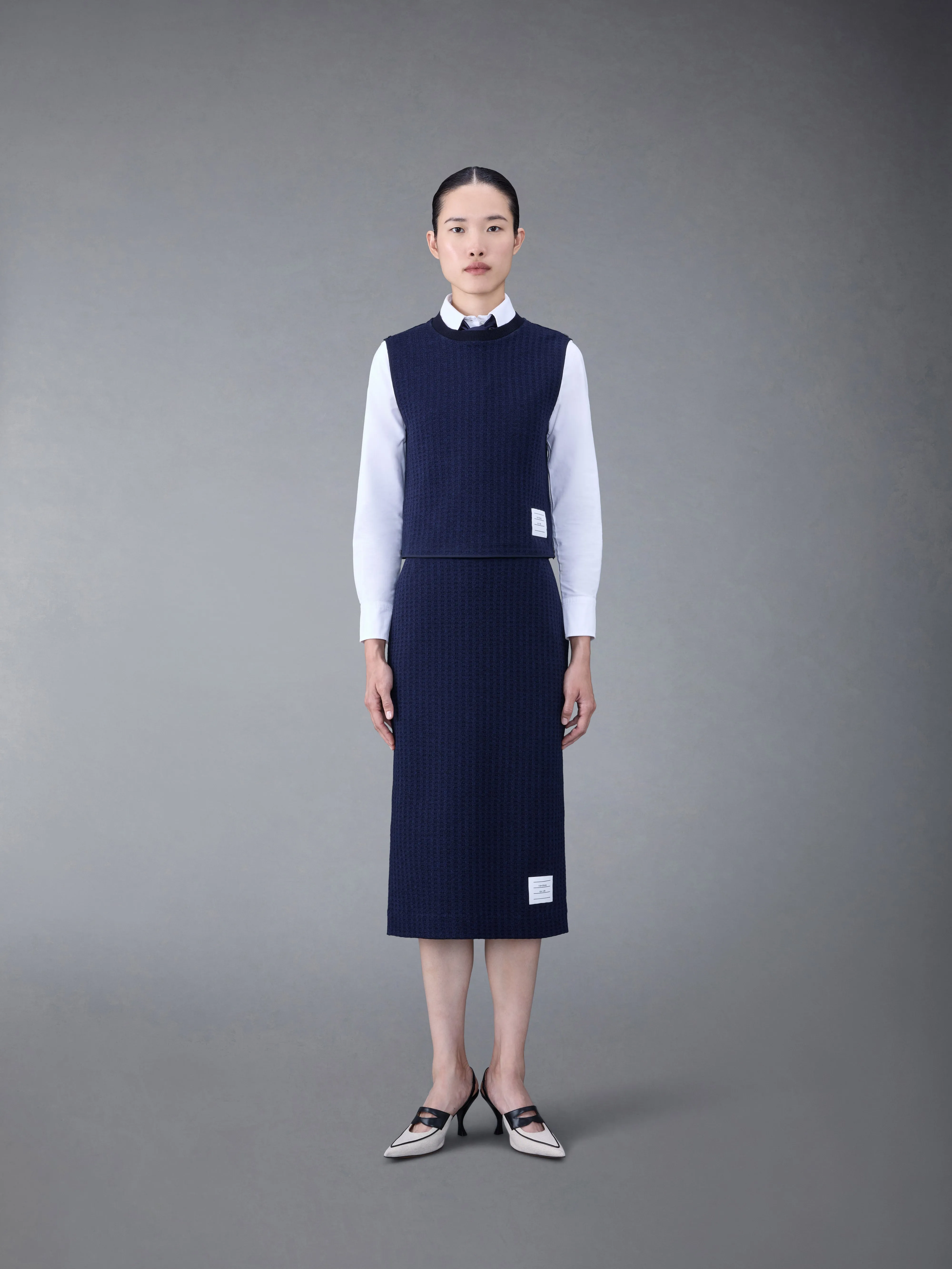 GINGHAM JACQUARD SHELL TOP sold by Thom Browne product image thumbnail 3