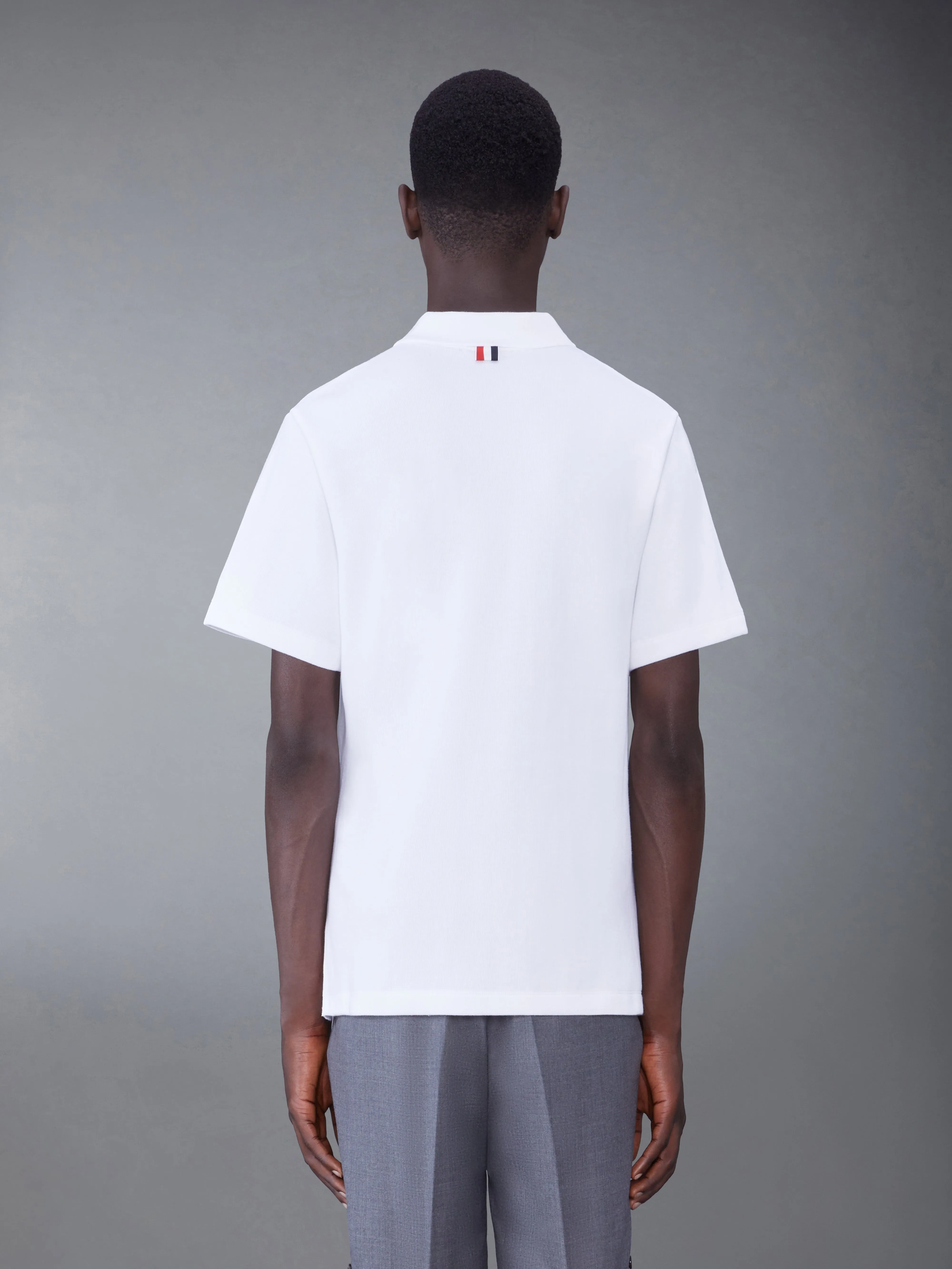 Cotton Interlock Short Sleeve Pocket Polo sold by Thom Browne product image thumbnail 2