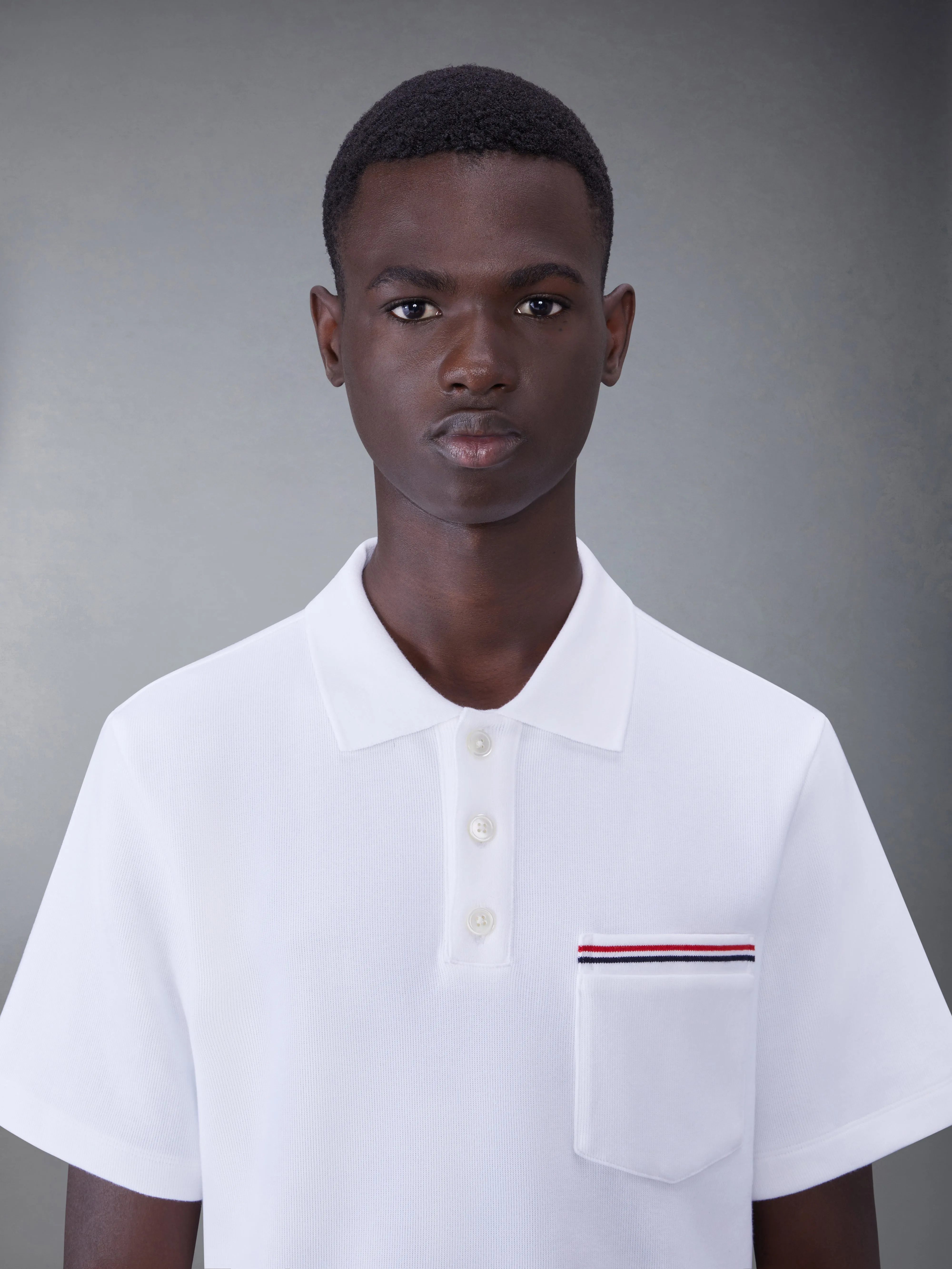 Cotton Interlock Short Sleeve Pocket Polo sold by Thom Browne product image thumbnail 4
