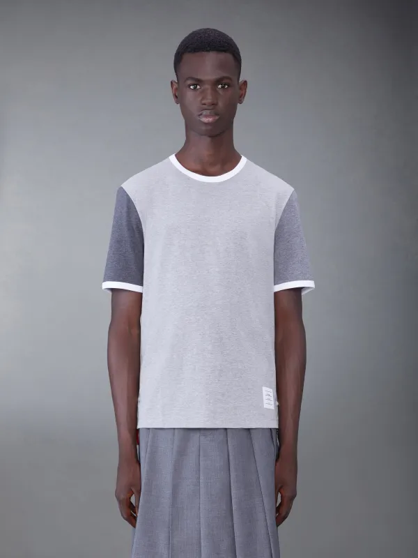 MEDIUM WEIGHT JERSEY RINGER TEE sold by Thom Browne