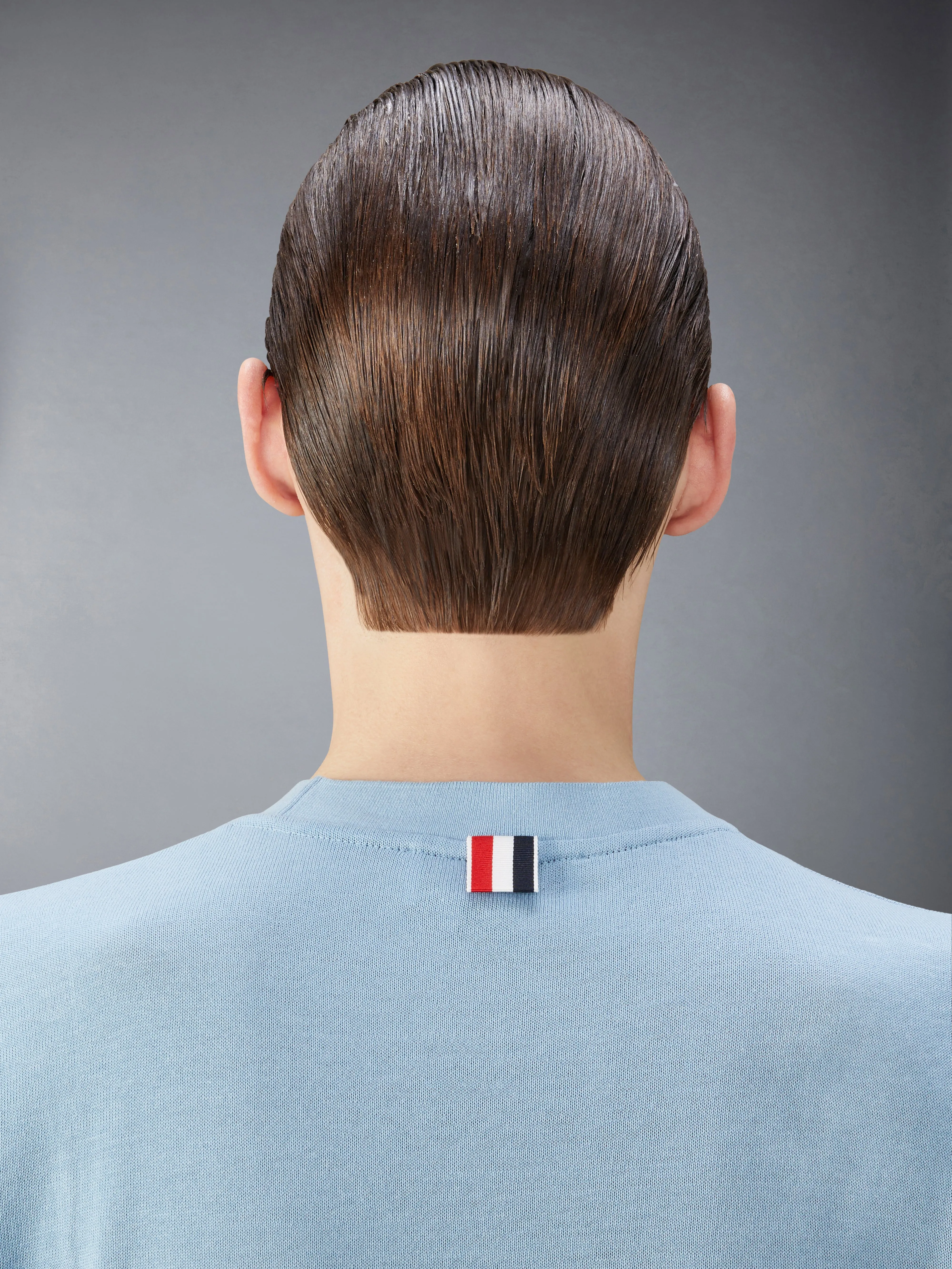 LIGHT WEIGHT COTTON STRIPE TEE sold by Thom Browne product image thumbnail 4