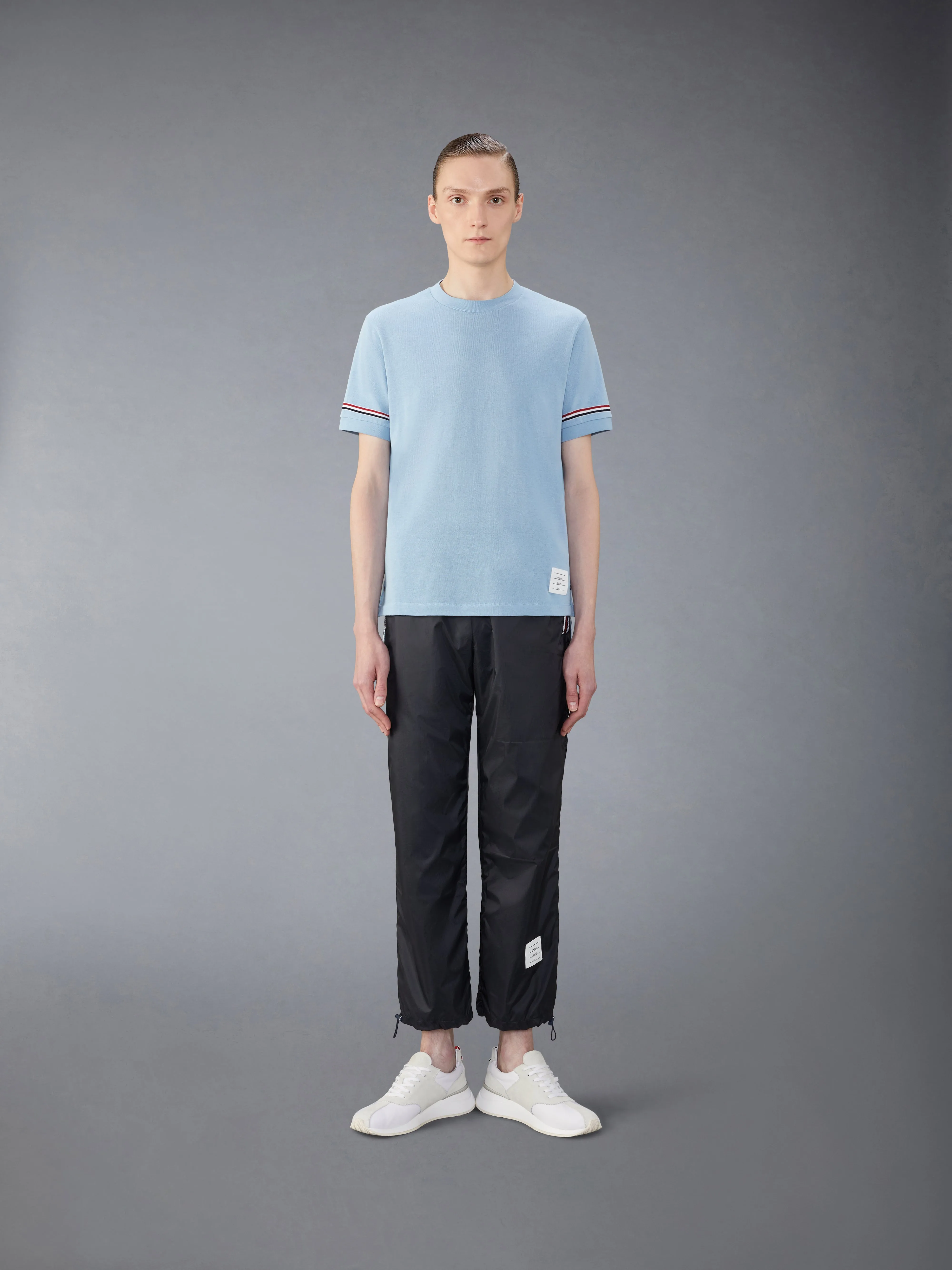 LIGHT WEIGHT COTTON STRIPE TEE sold by Thom Browne product image thumbnail 3