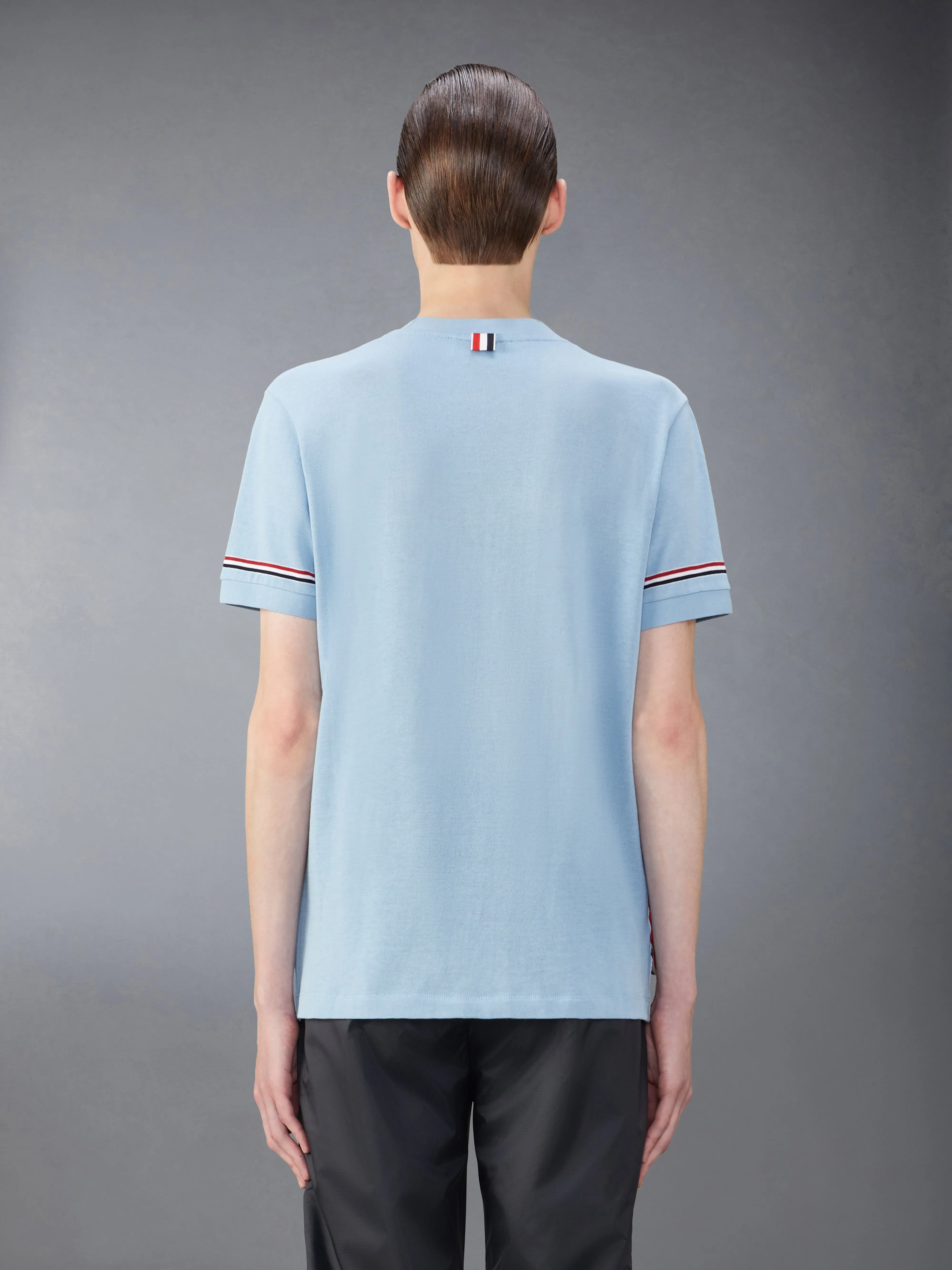 LIGHT WEIGHT COTTON STRIPE TEE sold by Thom Browne product image thumbnail 2