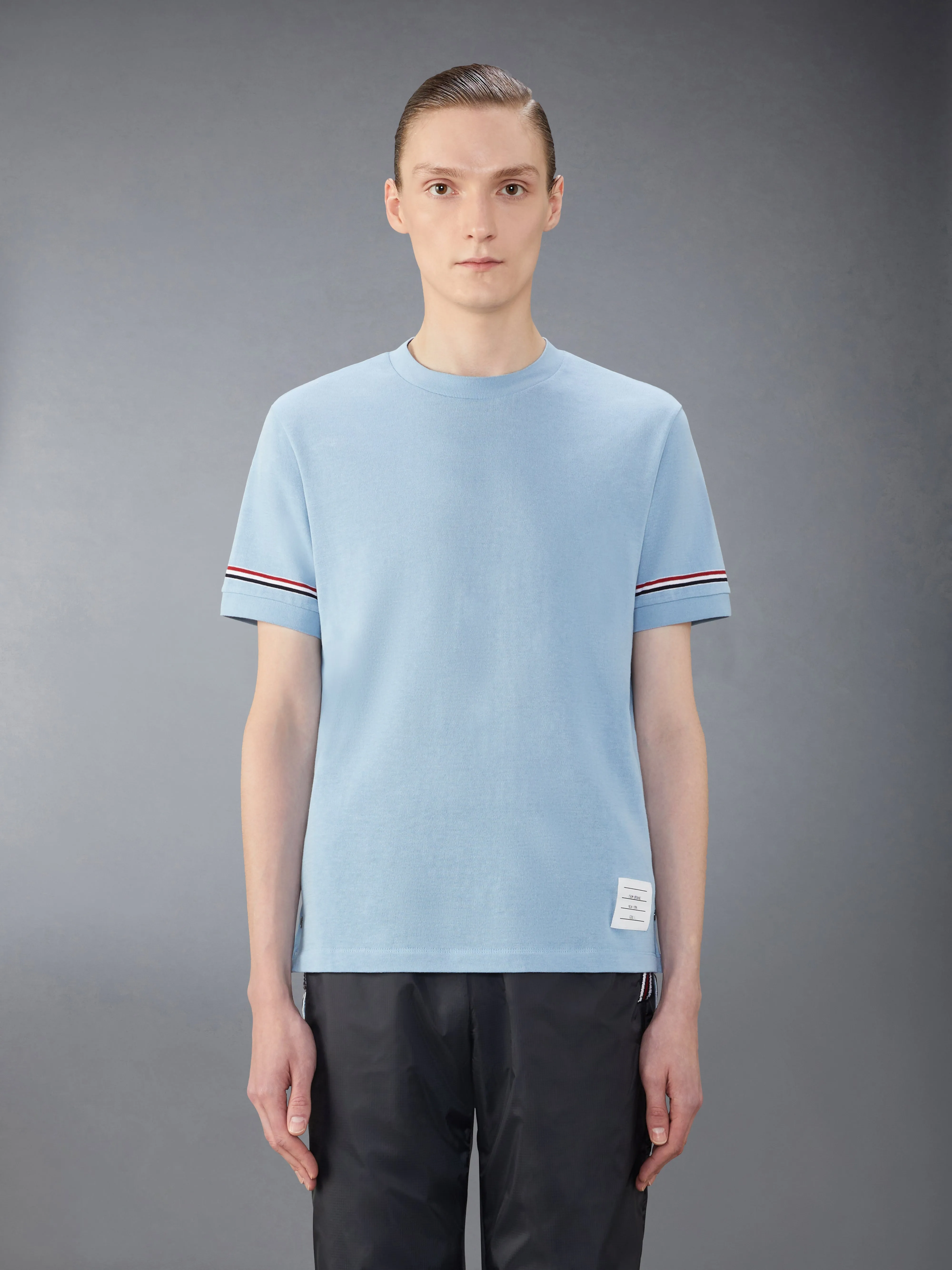 LIGHT WEIGHT COTTON STRIPE TEE sold by Thom Browne