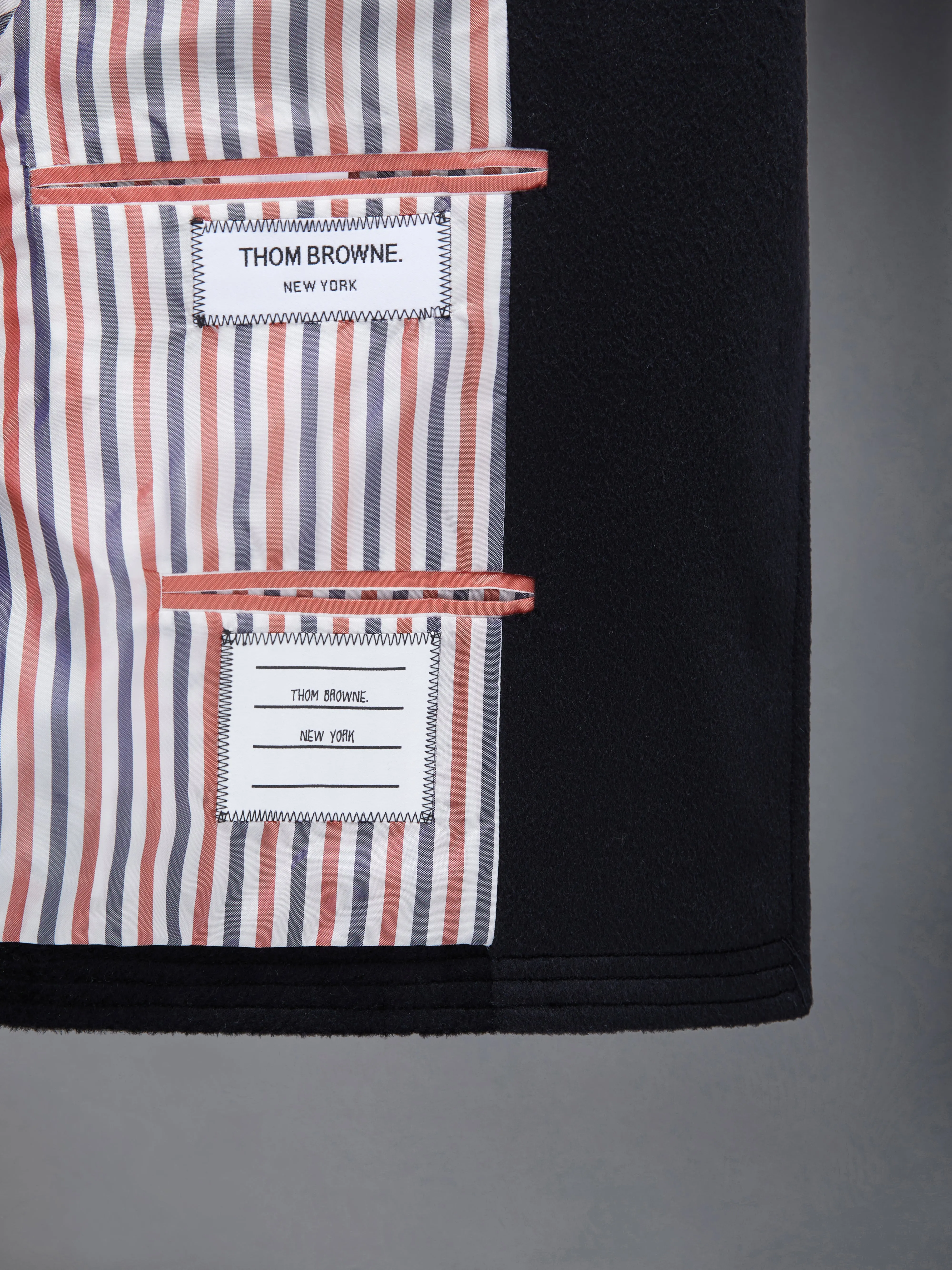 ZIBELINE COAT WEIGHT CASHMERE VELVET COLLAR CROPPED CHESTERFIELD COAT sold by Thom Browne product image thumbnail 5