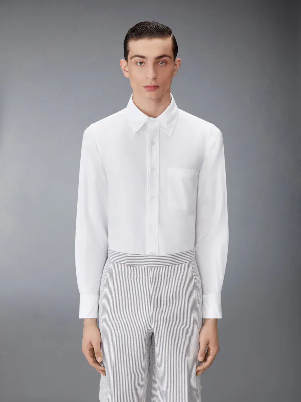 SOLID OXFORD STRAIGHT FIT SHIRT sold by Thom Browne
