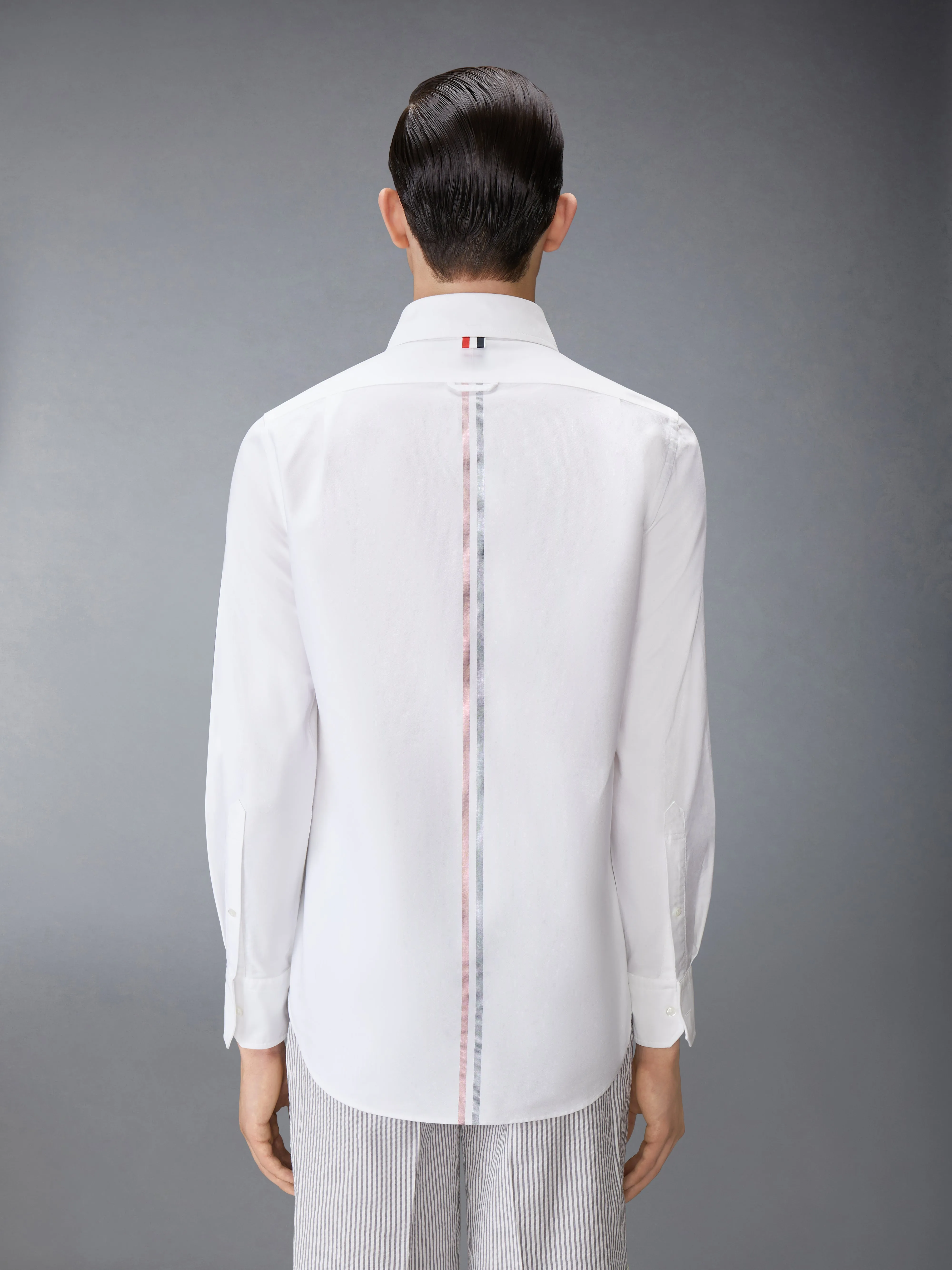 SOLID OXFORD STRAIGHT FIT SHIRT sold by Thom Browne product image thumbnail 3