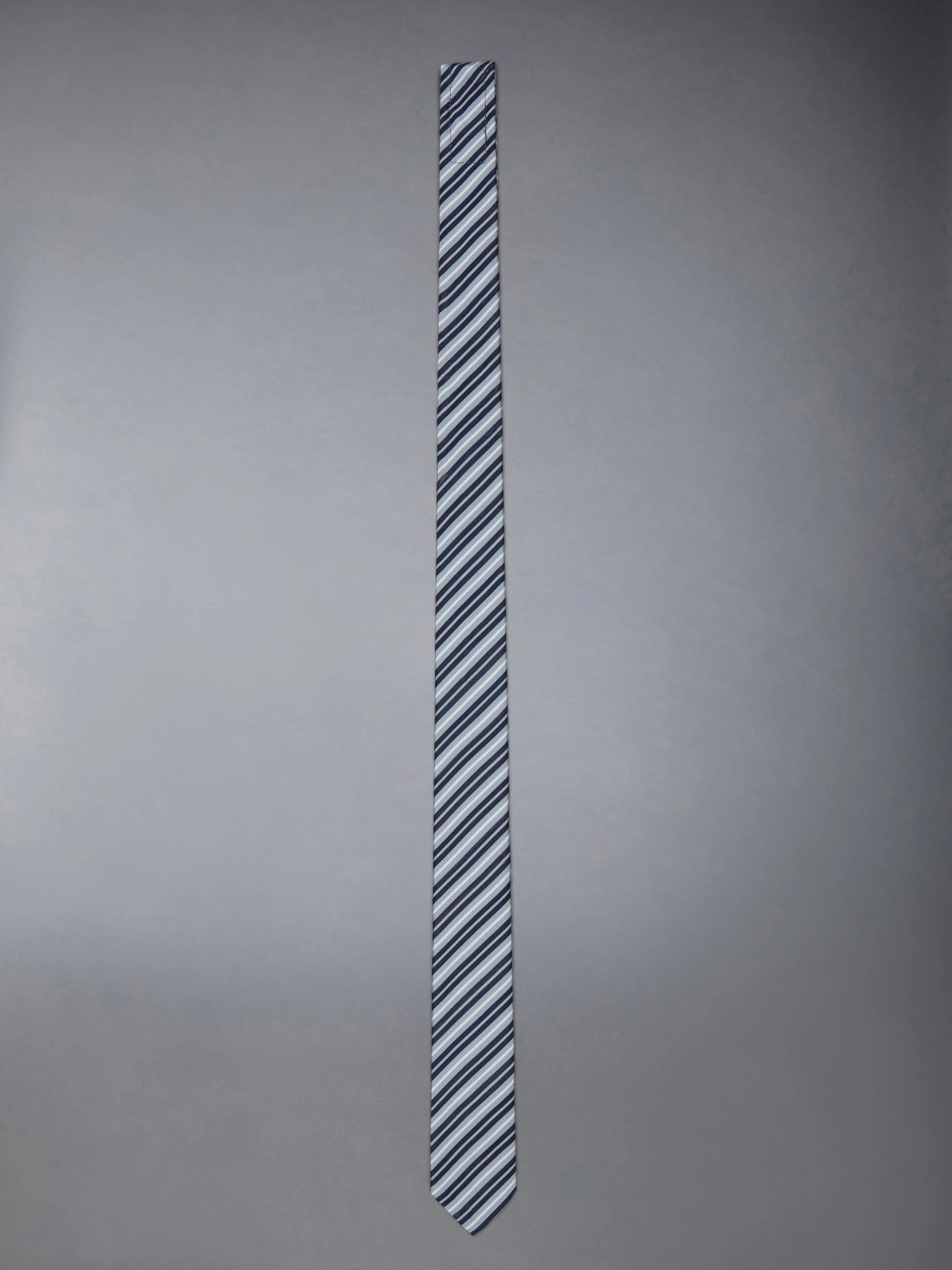 SILK COTTON MID STRIPE 4-BAR CLASSIC TIE sold by Thom Browne