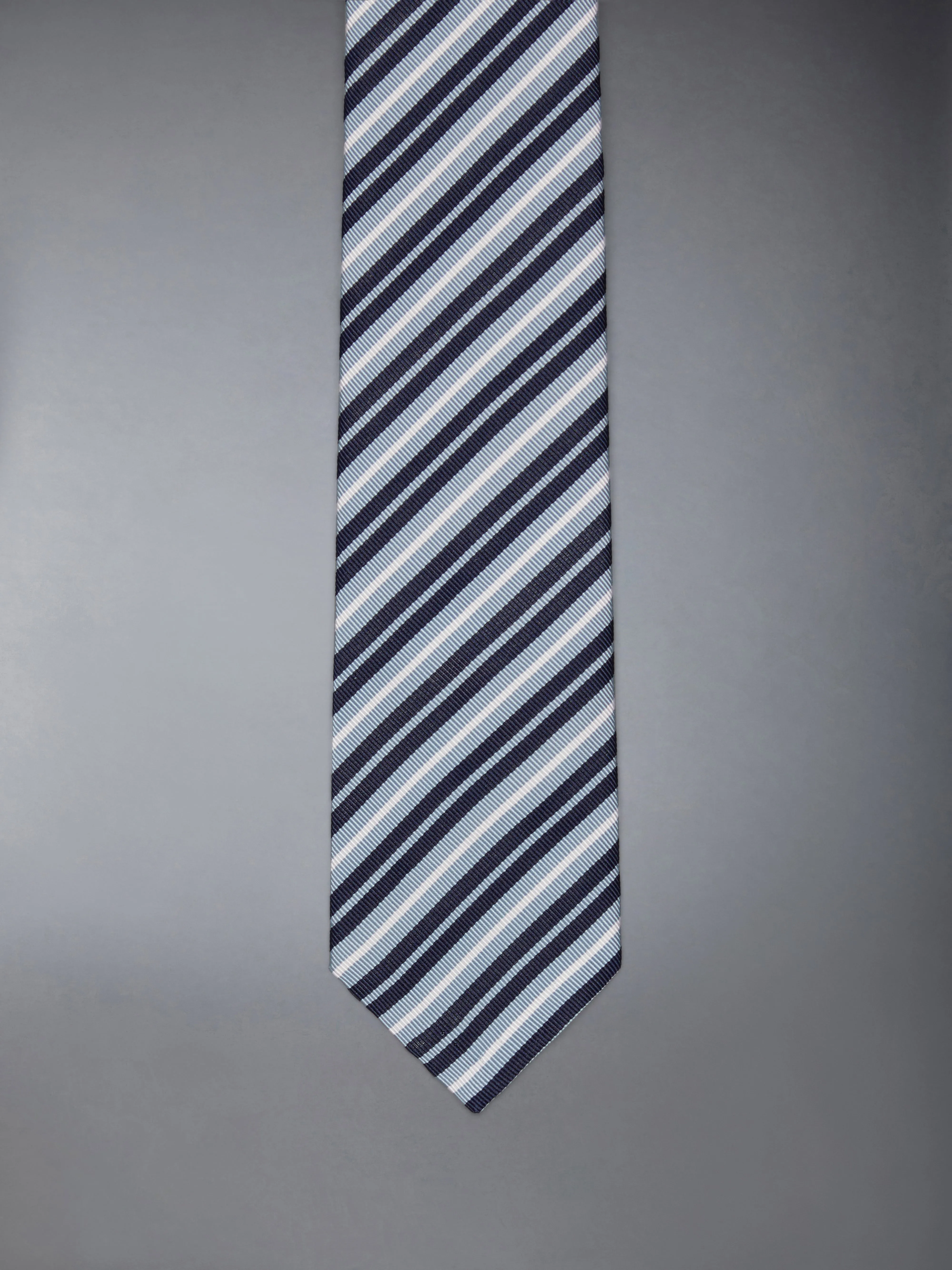 SILK COTTON MID STRIPE 4-BAR CLASSIC TIE sold by Thom Browne product image thumbnail 4