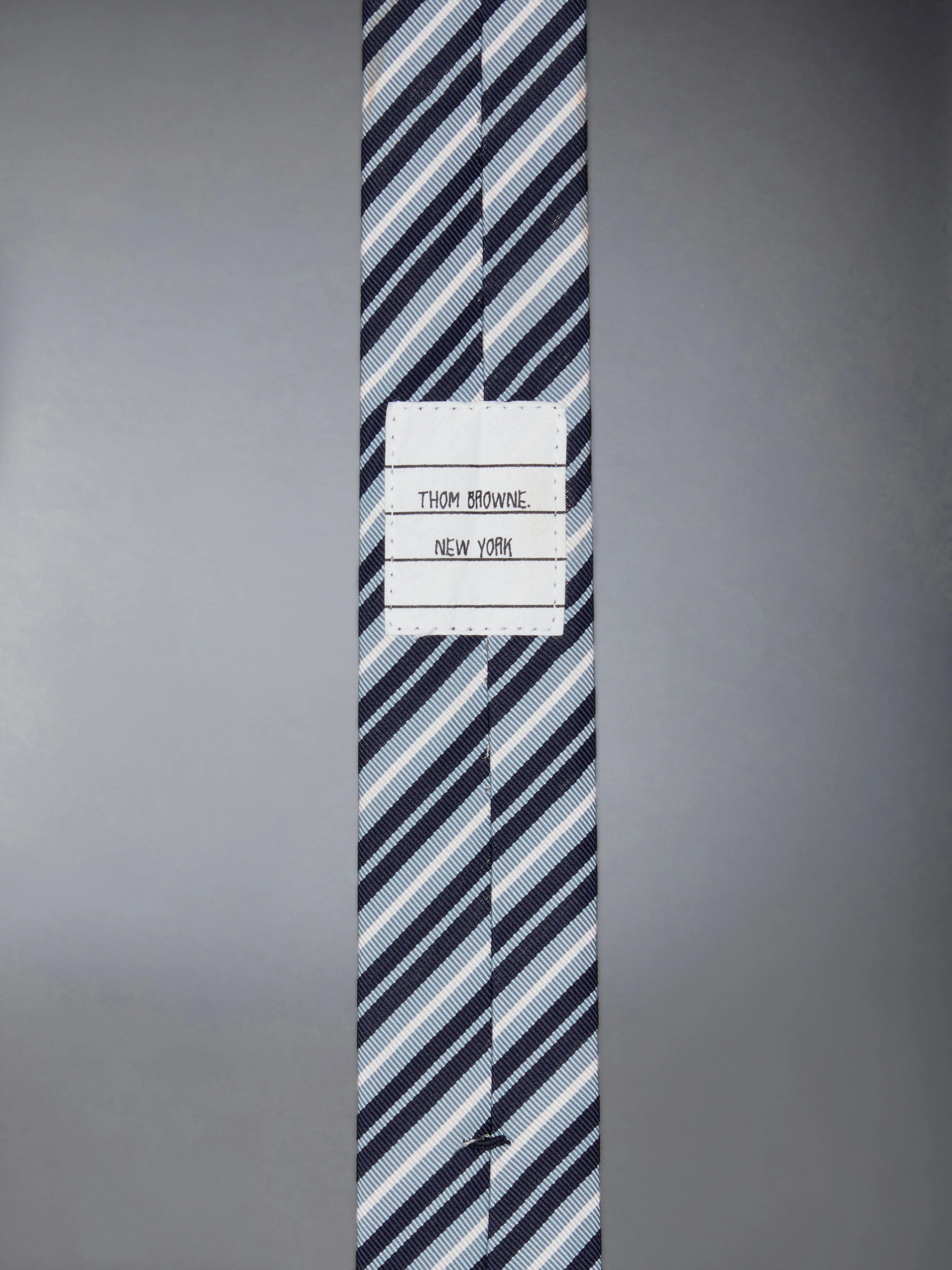 SILK COTTON MID STRIPE 4-BAR CLASSIC TIE sold by Thom Browne product image thumbnail 3