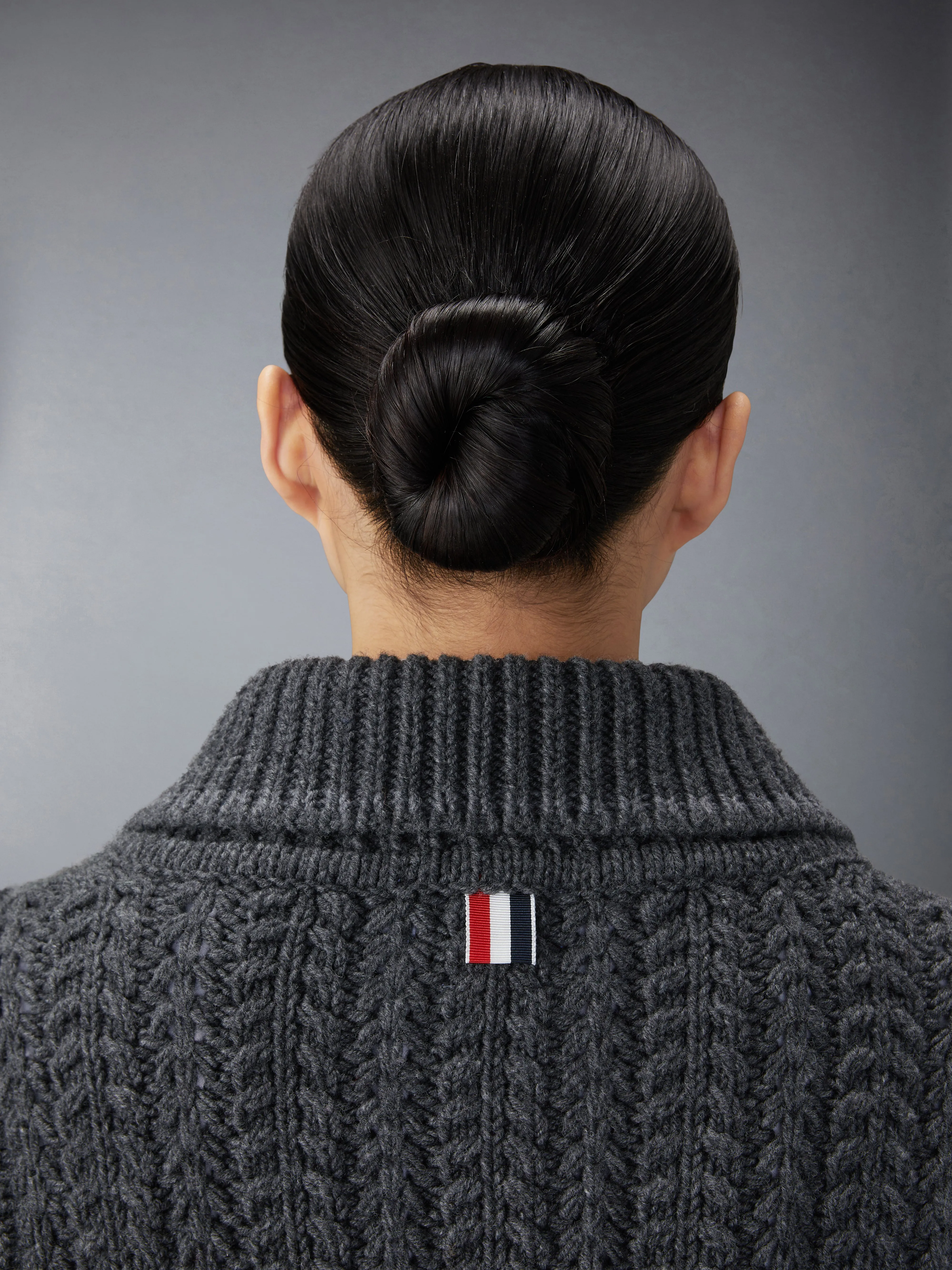 MERINO WOOL CHUNKY LINKS STITCH 4-BAR POLO CARDIGAN JACKET sold by Thom Browne product image thumbnail 5