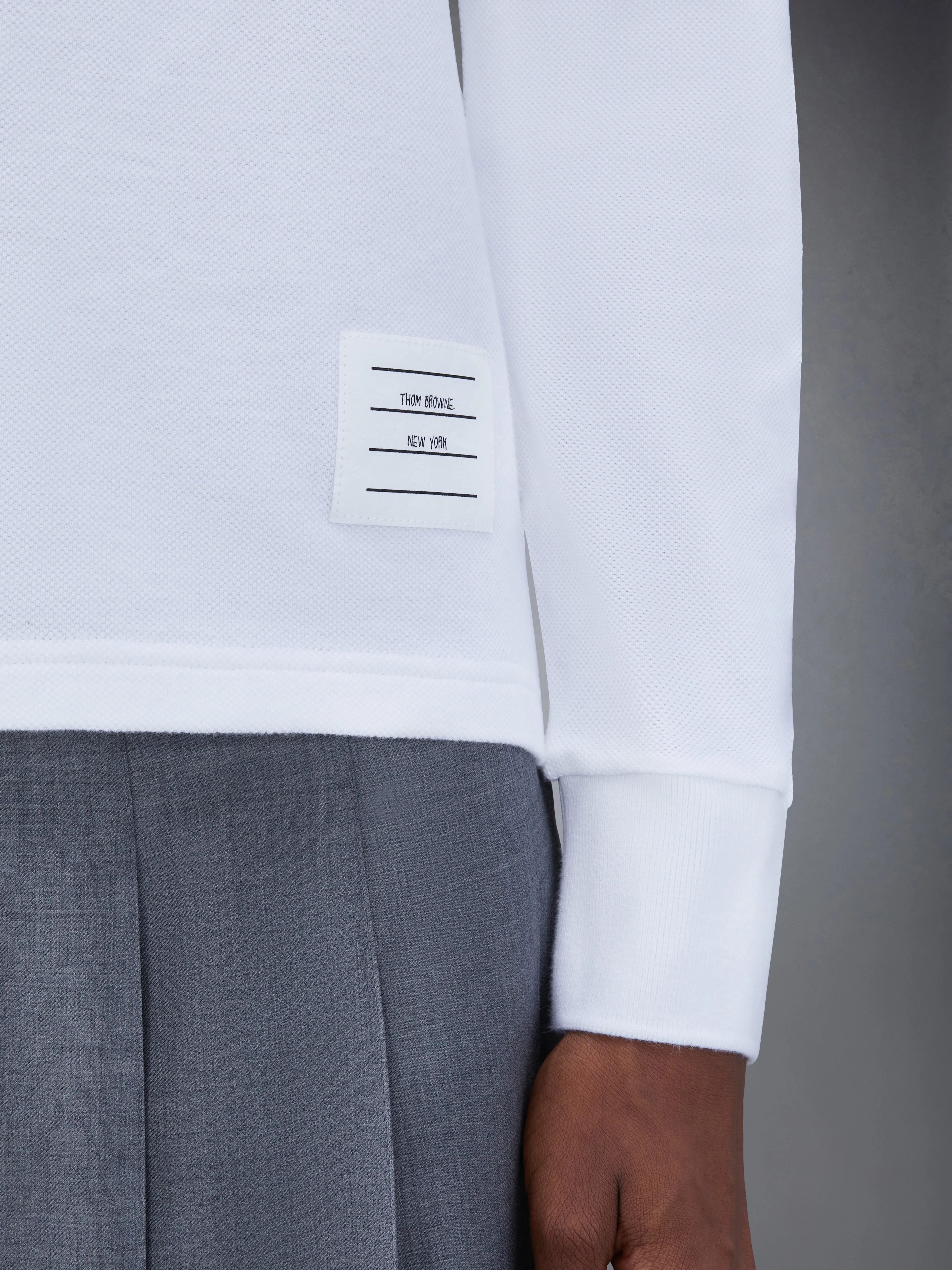 Classic Pique 2003 4-Bar Long Sleeve Polo sold by Thom Browne product image thumbnail 5