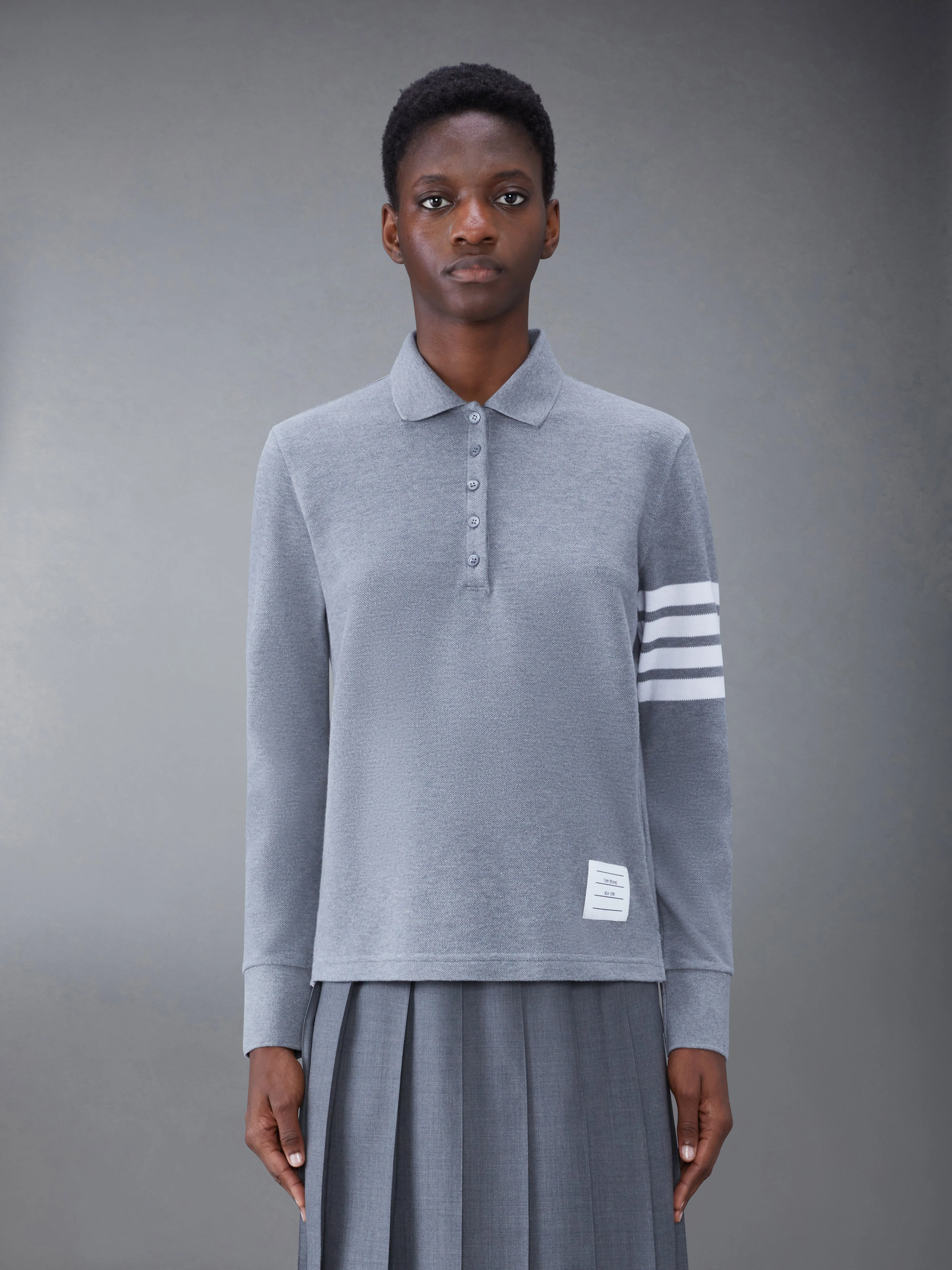 Classic Pique 2003 4-Bar Long Sleeve Polo sold by Thom Browne