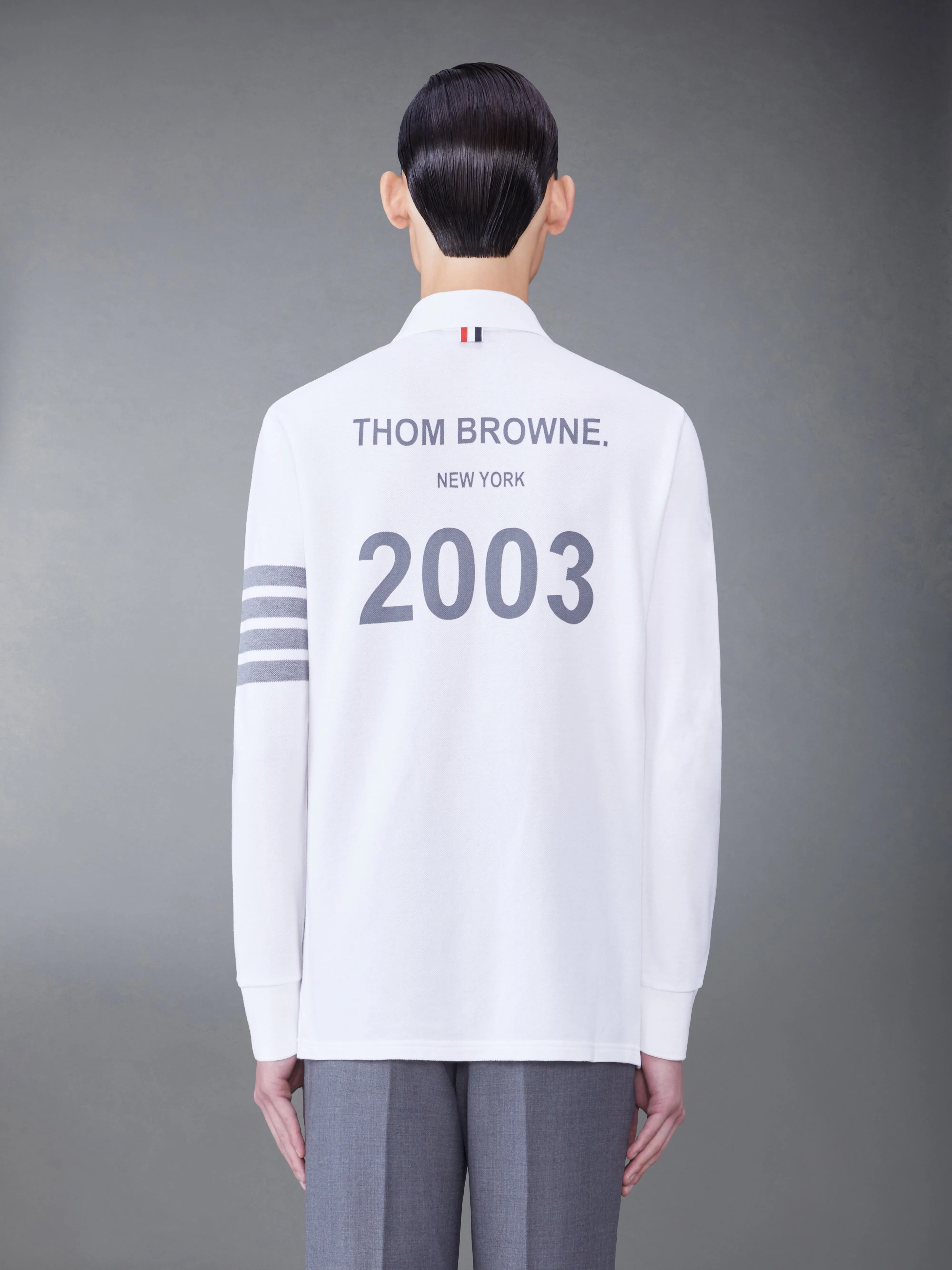 Classic Pique 2003 4-Bar Long Sleeve Polo sold by Thom Browne product image thumbnail 2